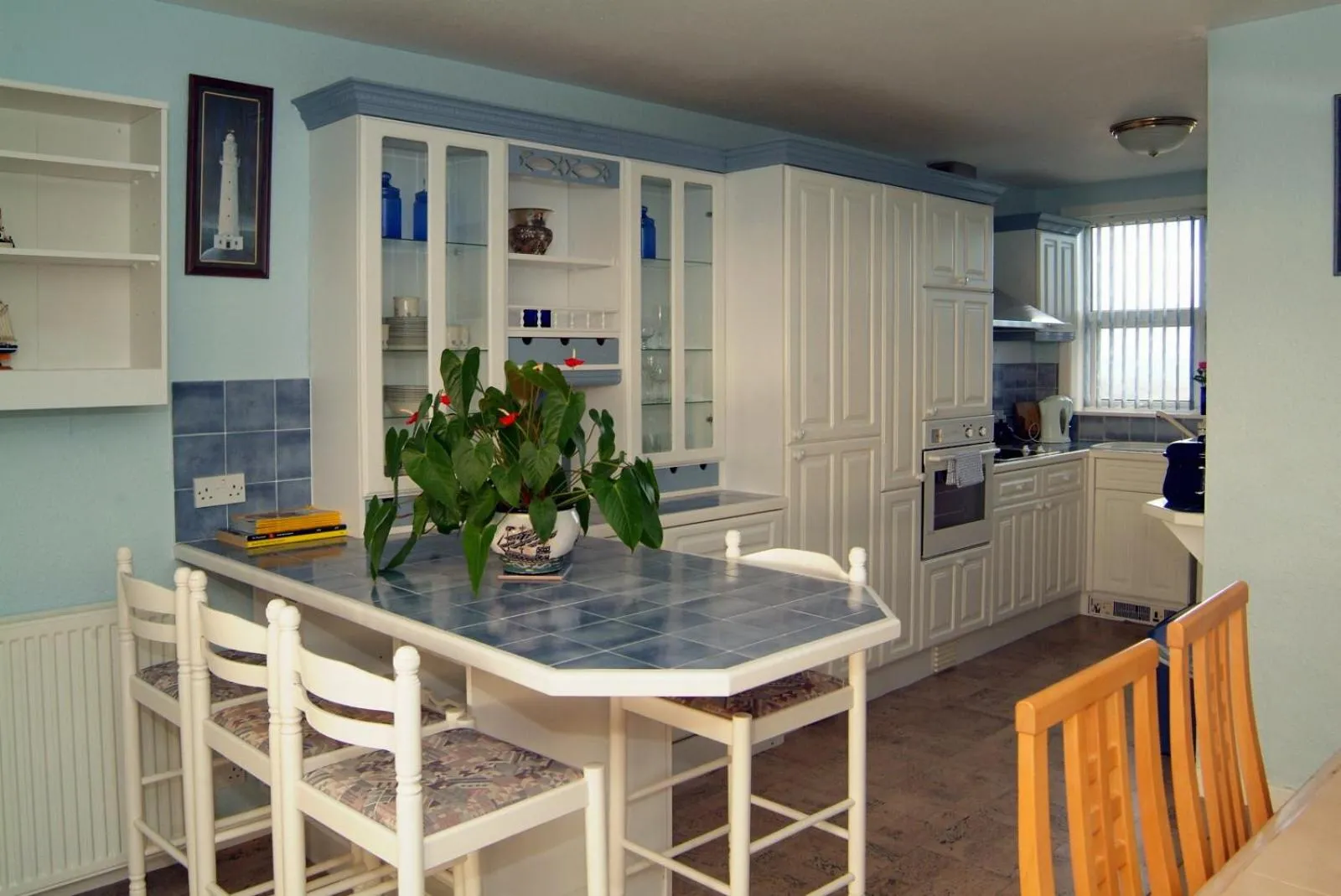 Communal kitchen in Corsewall Lighthouse Hotel