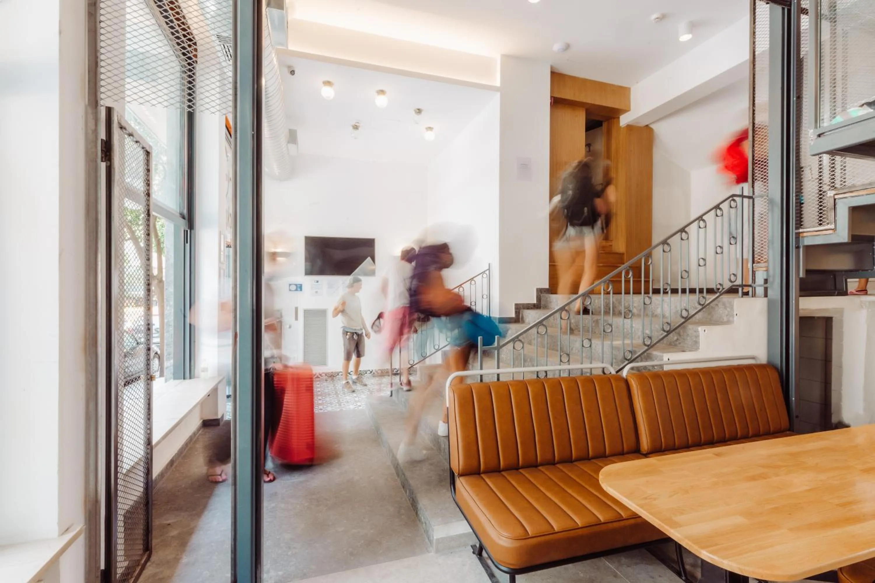 Lobby or reception in Athens Backpackers