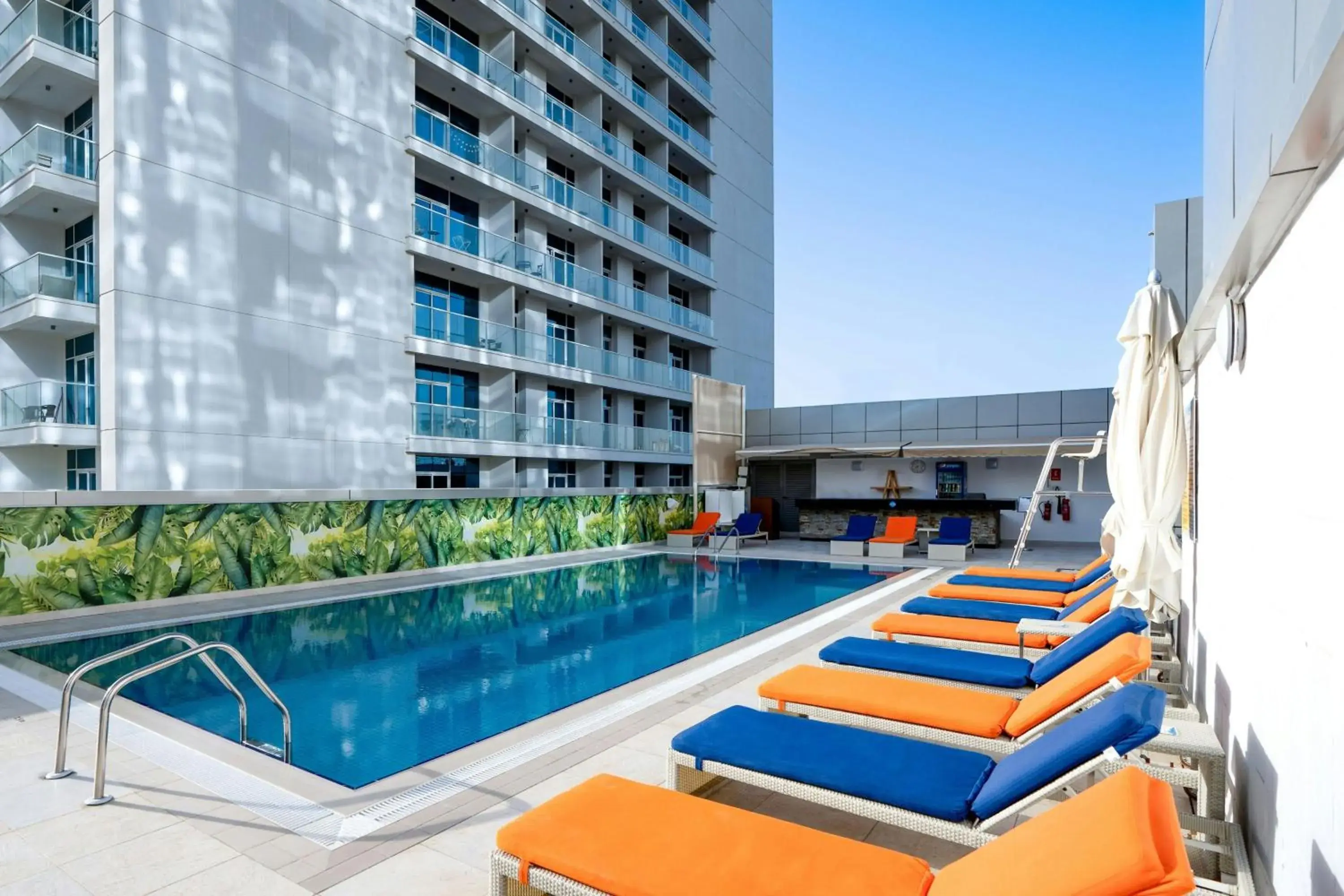 Swimming pool in The First Collection Marina, Dubai, a Tribute Portfolio Hotel Swimming pool in The First Collection Marina, Dubai, a Tribute Portfolio Hotel