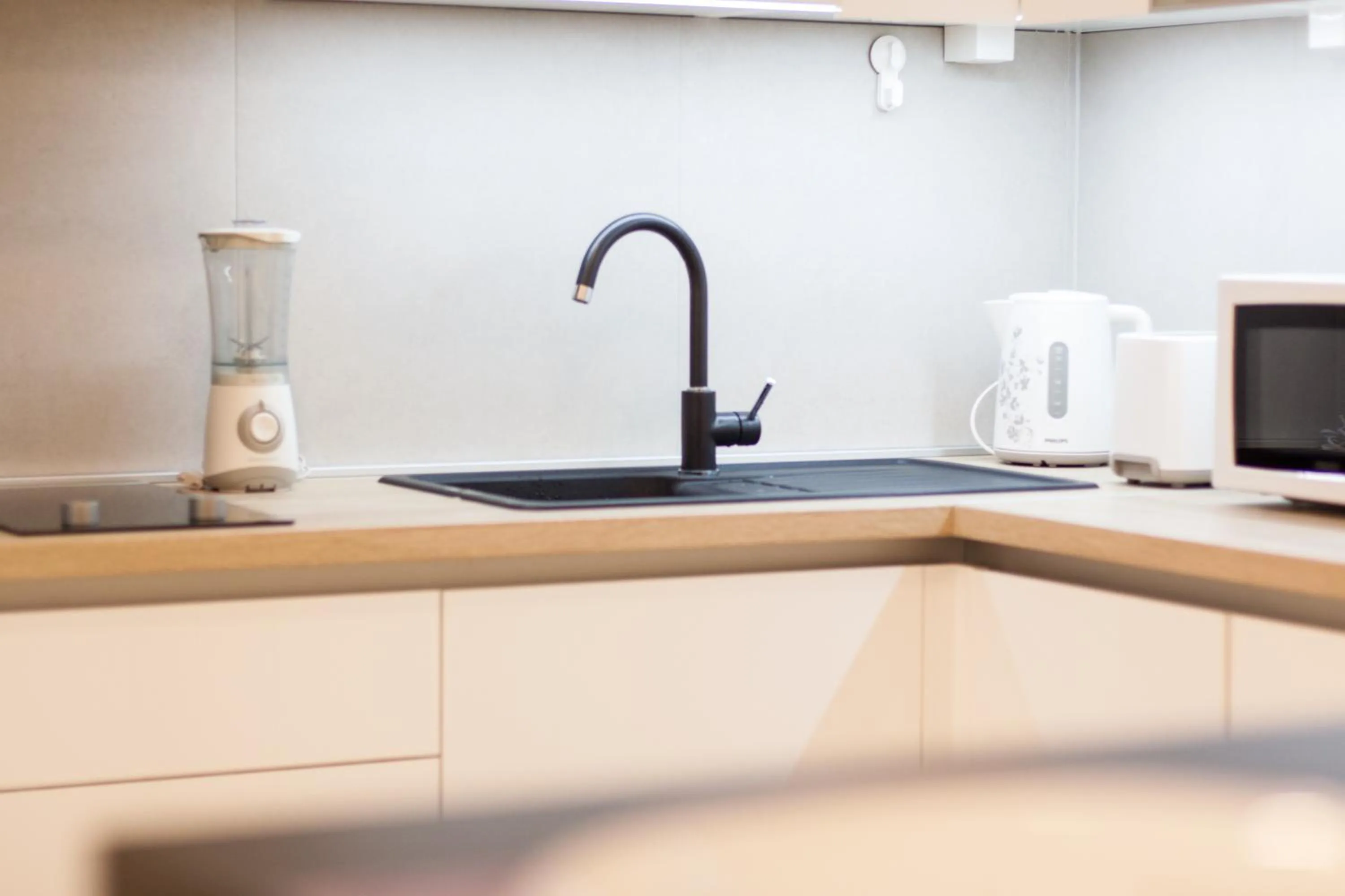 Kitchen or kitchenette in Tesla Boutique Apartments & Rooms