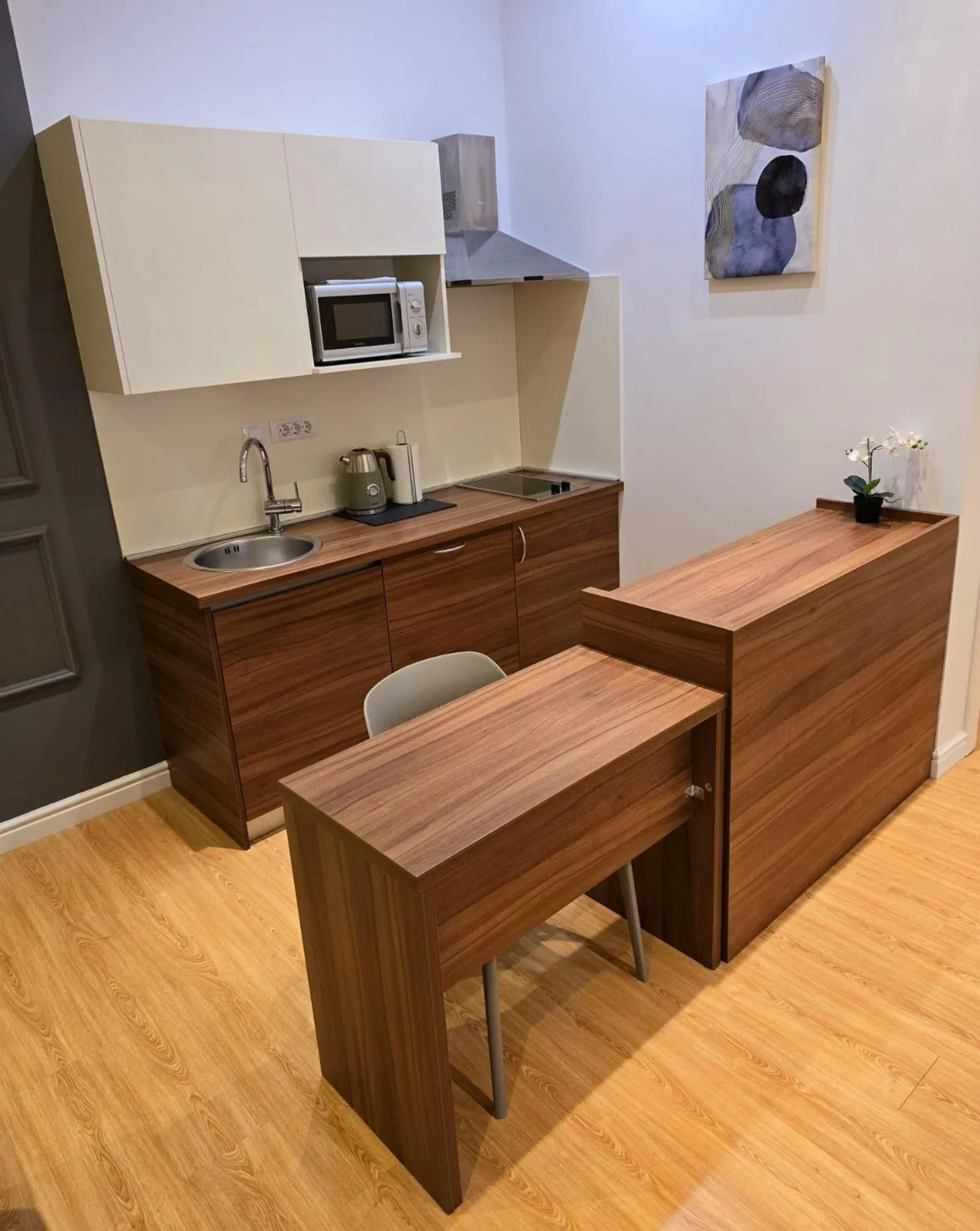 Kitchen or kitchenette in Tesla Boutique Apartments & Rooms