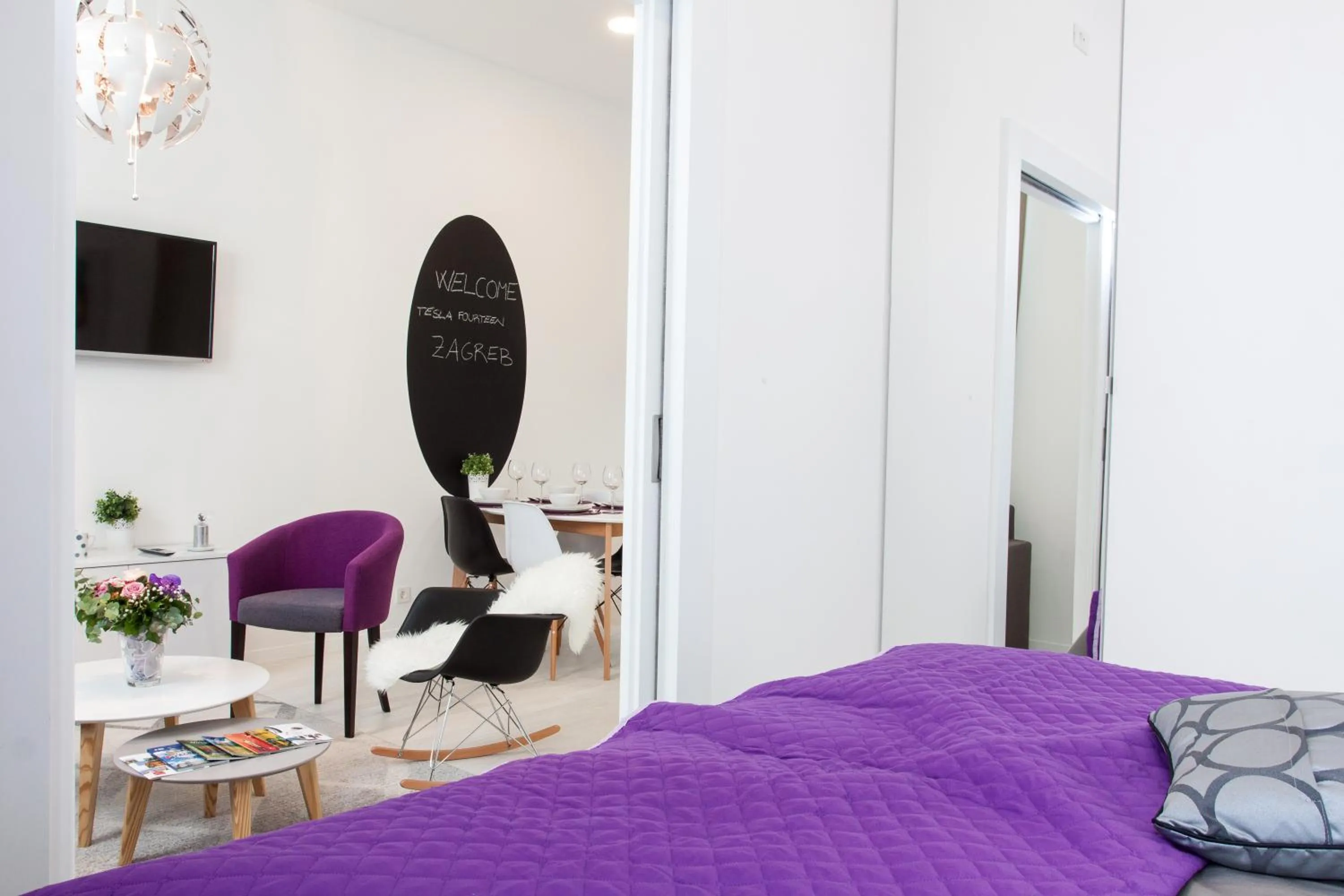 Bed in Tesla Boutique Apartments & Rooms