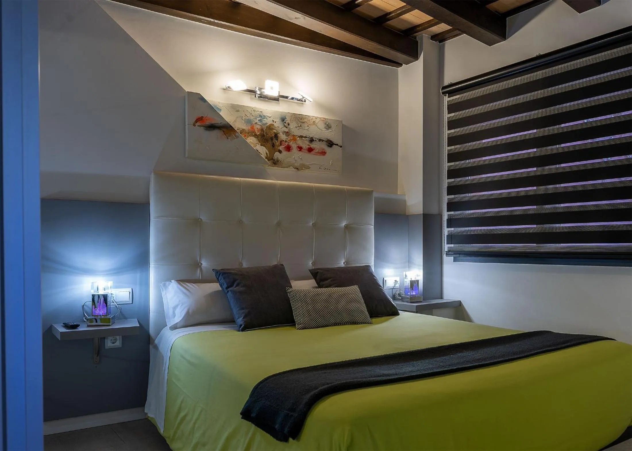 Bedroom, Bed in Apartaments y Habitacions Entre Volcans