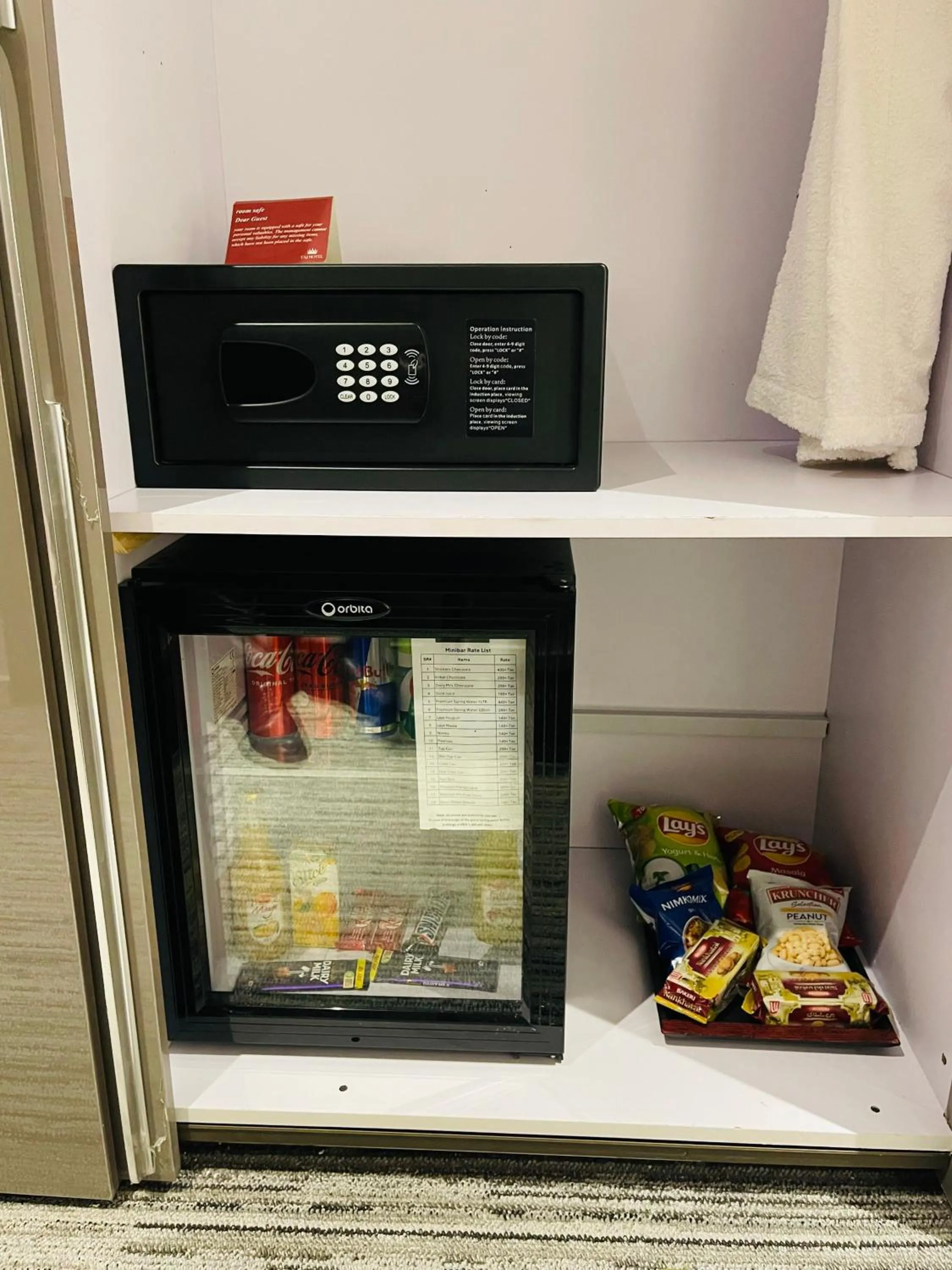 minibar in Taj Signature Hotel Islamabad