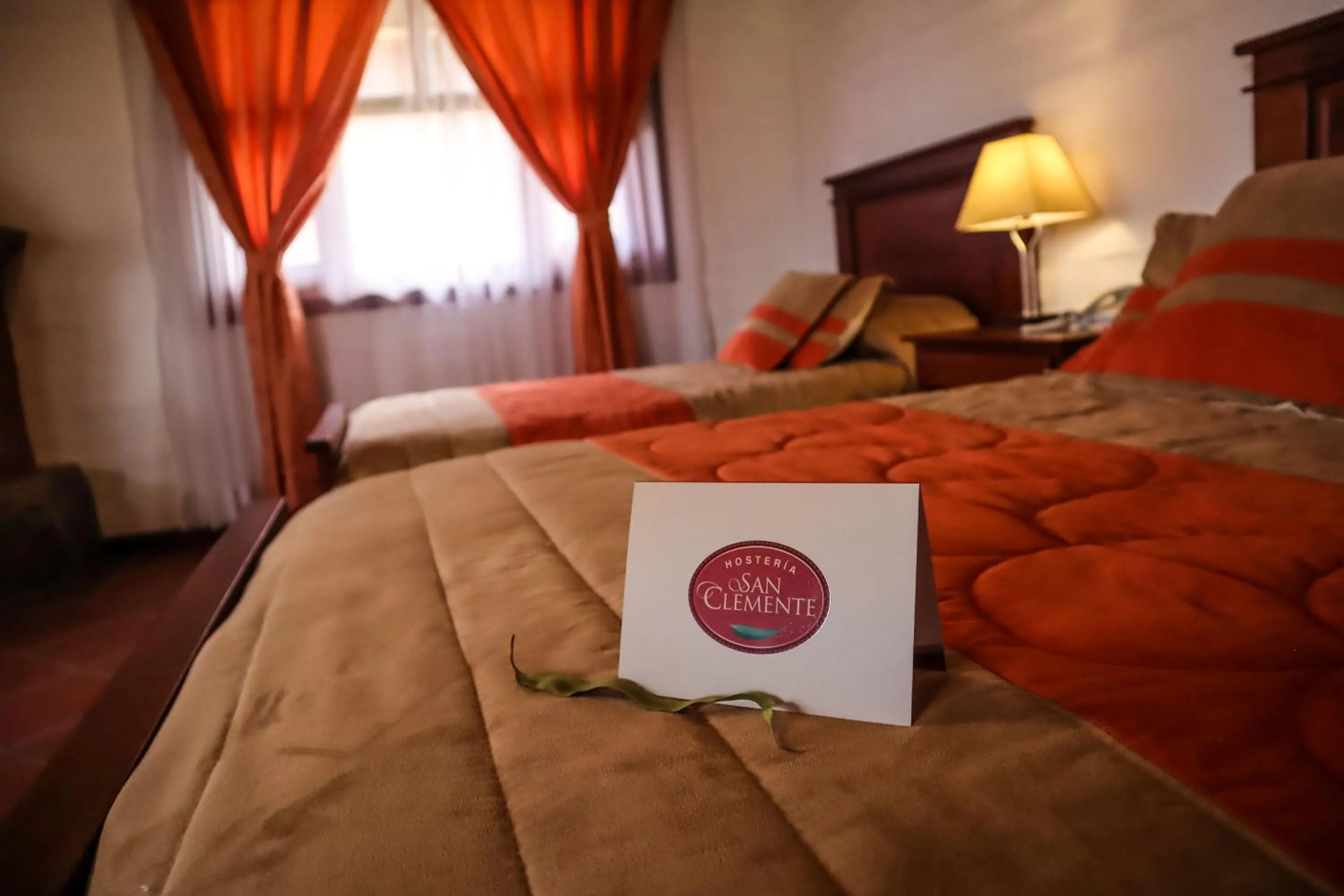 Bed in Hostería San Clemente