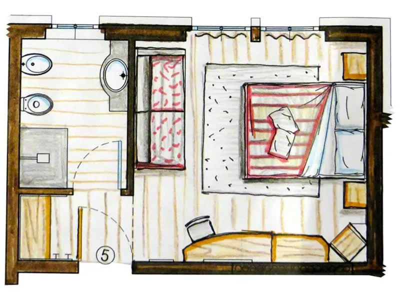 Photo of the whole room in B&B Ecohotel Chalet des Alpes