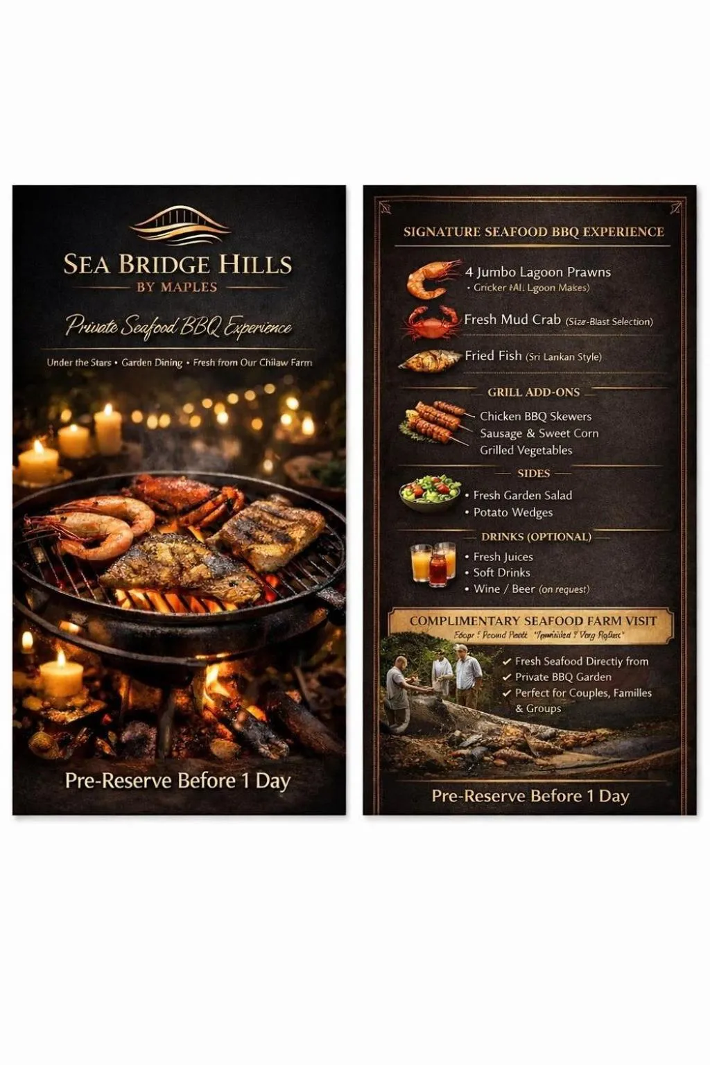 Food and drinks in Maples Holiday Resort