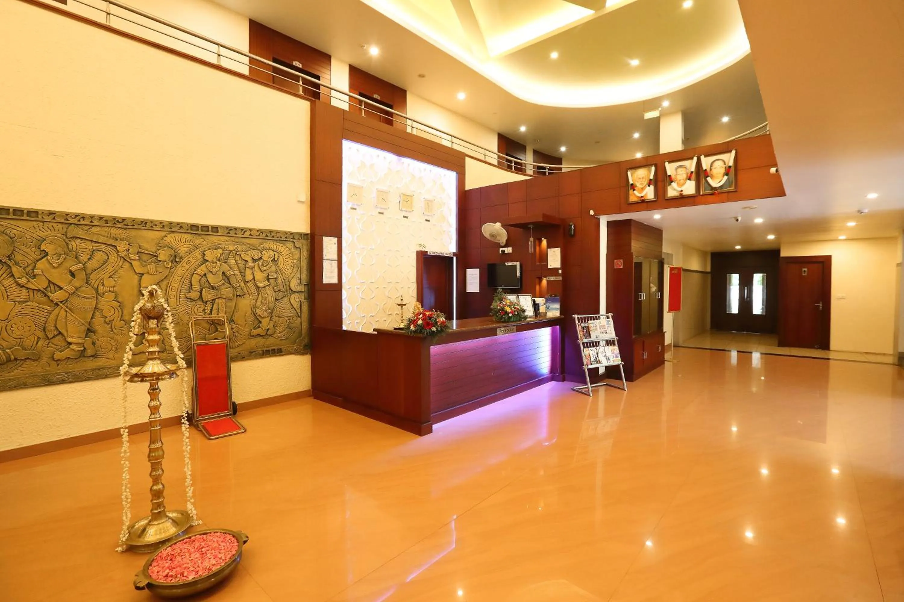 Lobby or reception in Hotel Indraprastha varkala