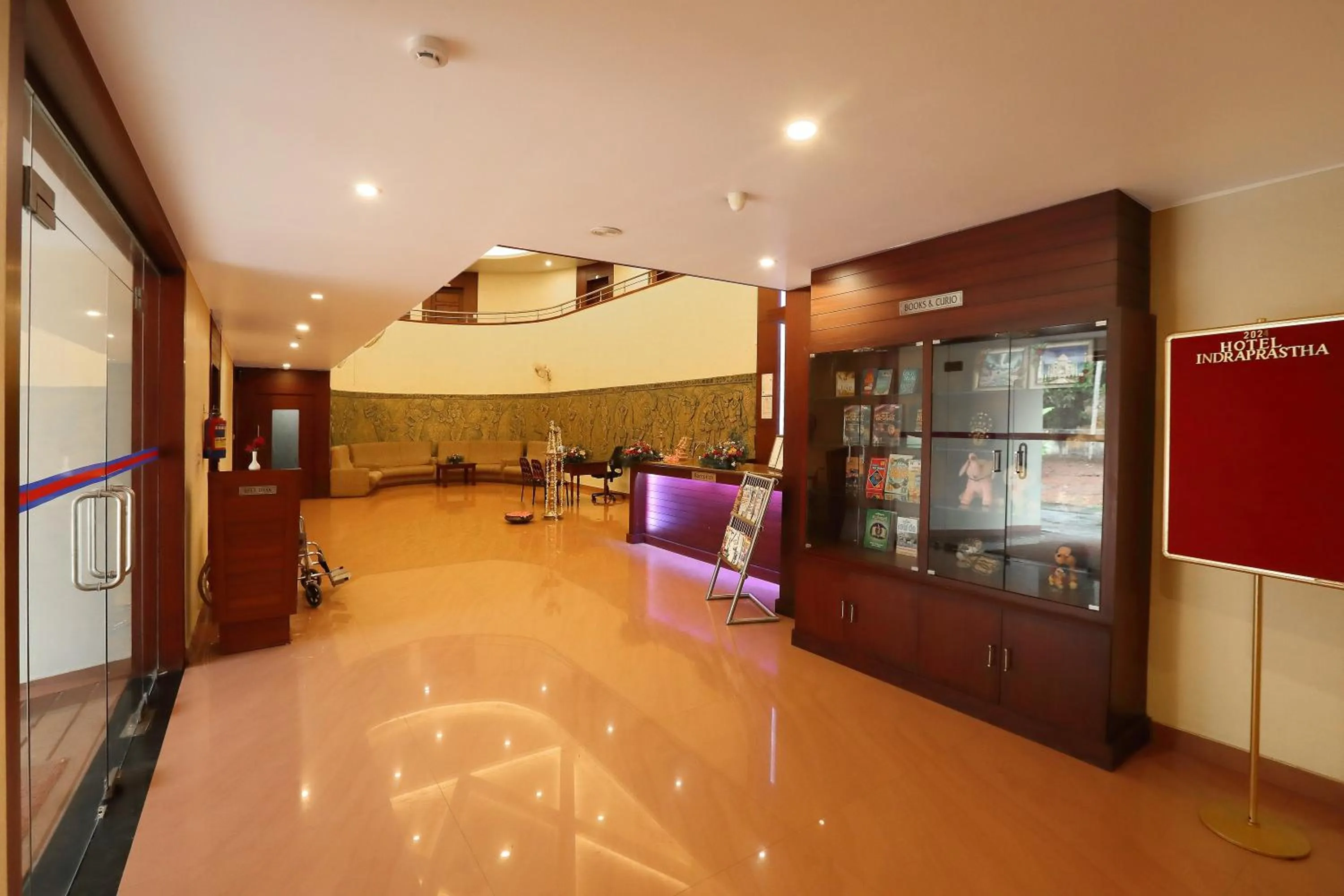 Lobby or reception in Hotel Indraprastha varkala