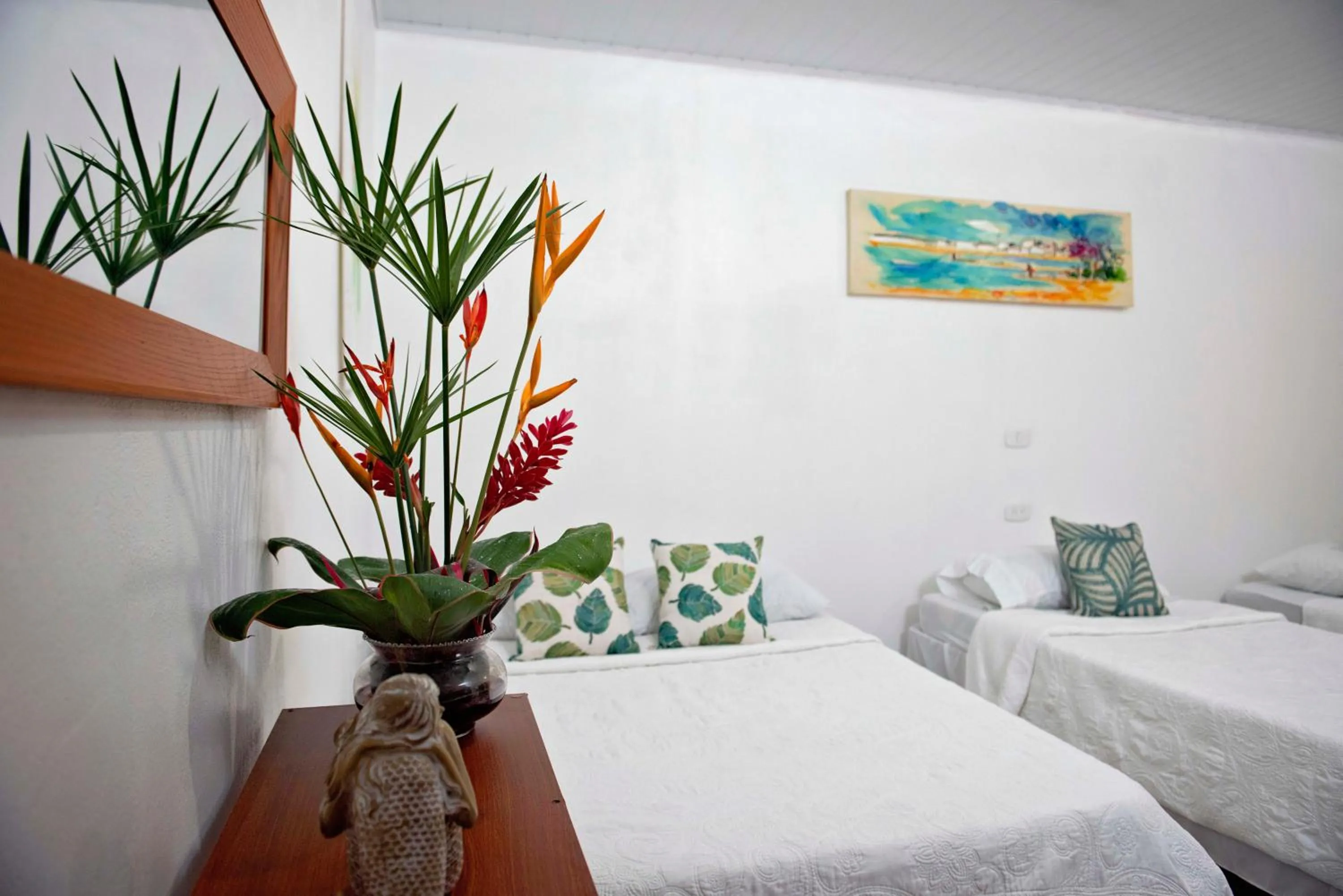 Bed in Hotel Tortuguero Beachfront