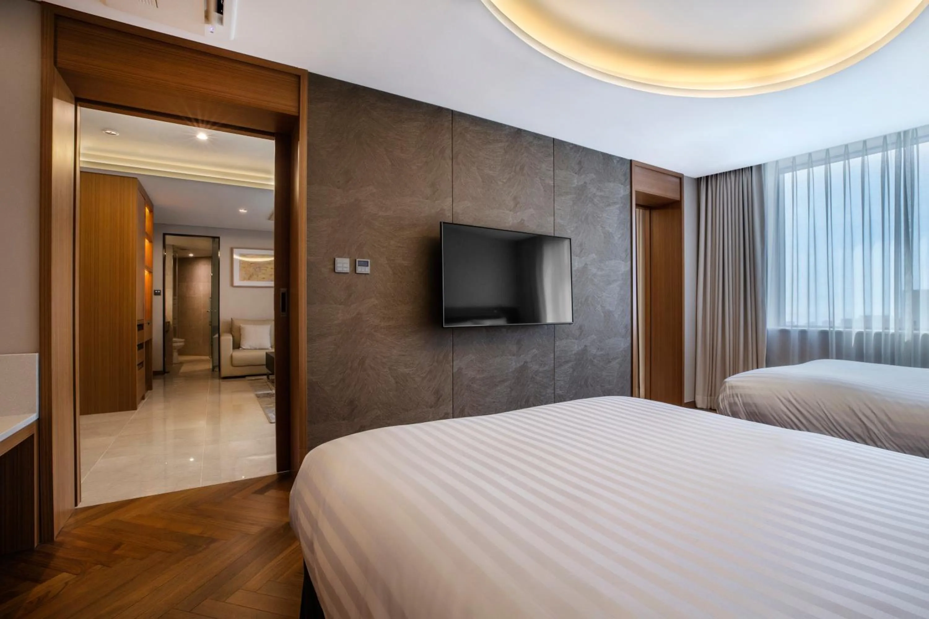 Bed in Shin Shin Hotel Jeju Airport