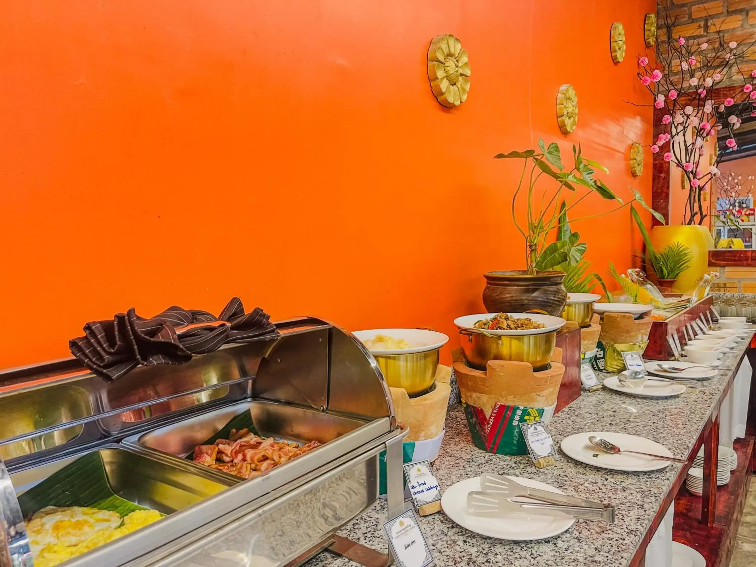 Buffet breakfast in Central Indochine D'angkor Hotel Buffet breakfast in Central Indochine D'angkor Hotel