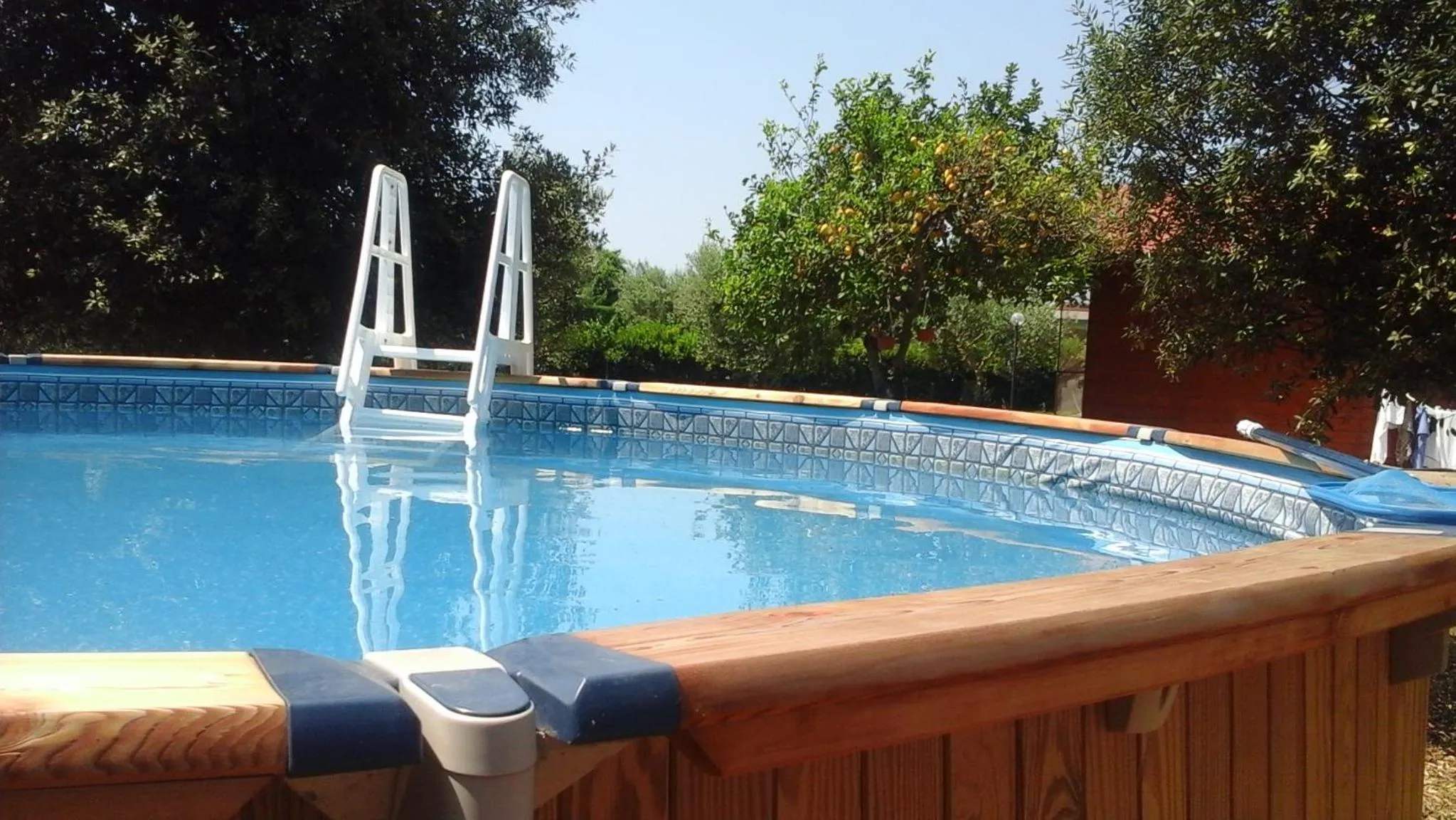 Pool view in 'O Chalet