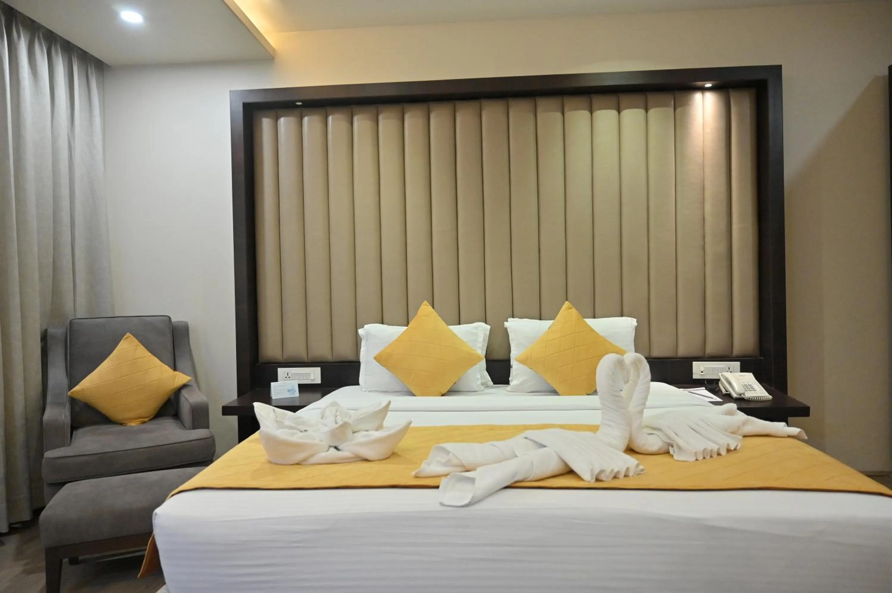 Bed in Hotel Palacio