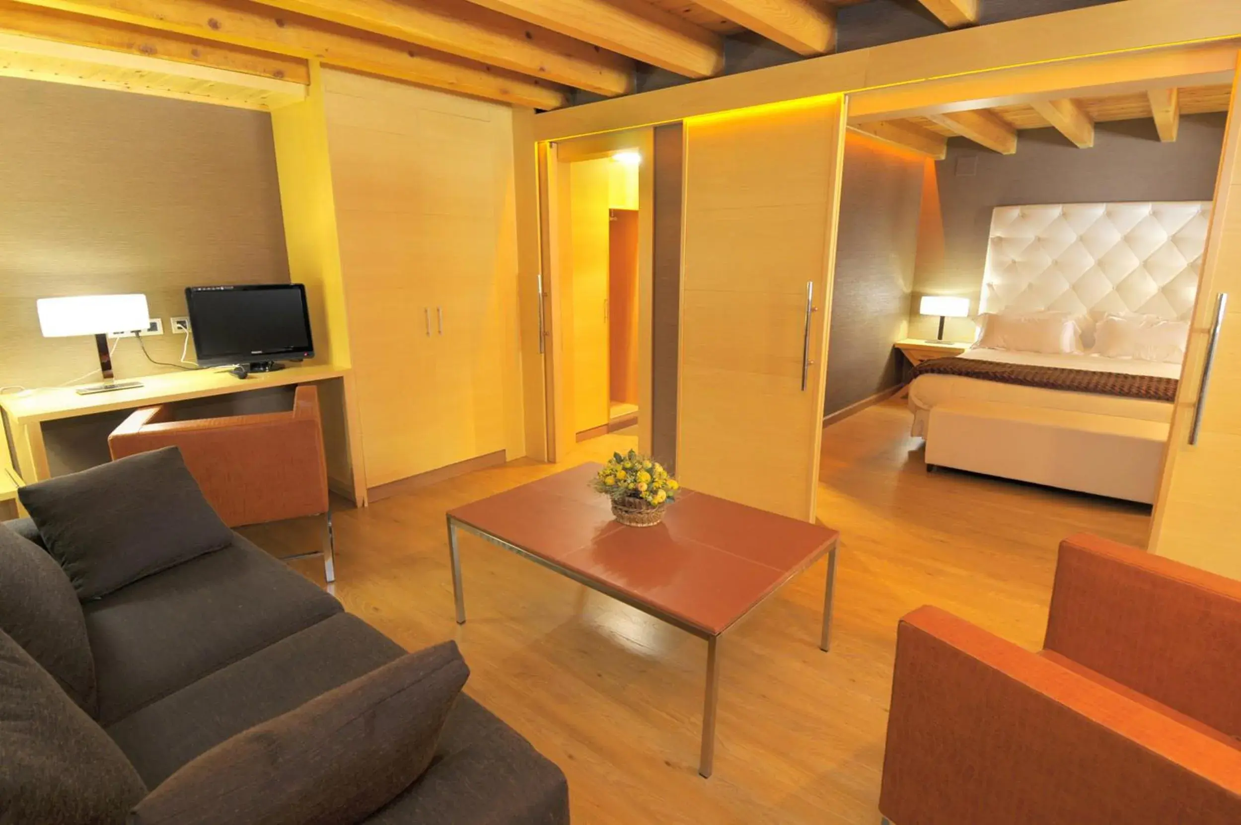 Living room, Bed in Hotel Casa Cornel Living room, Bed in Hotel Casa Cornel