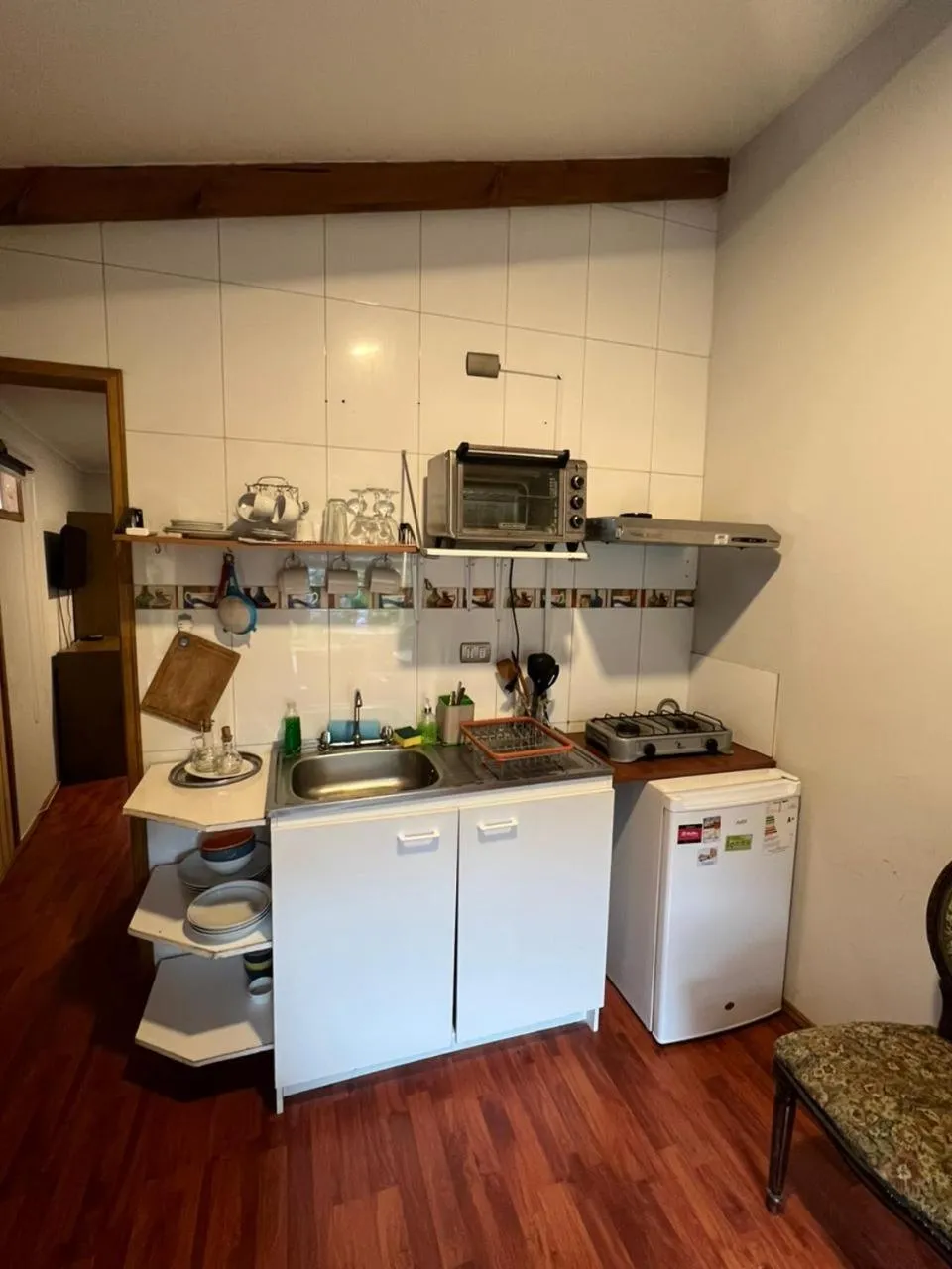 Kitchen or kitchenette in Hospedaje El Roble, Puerto Varas