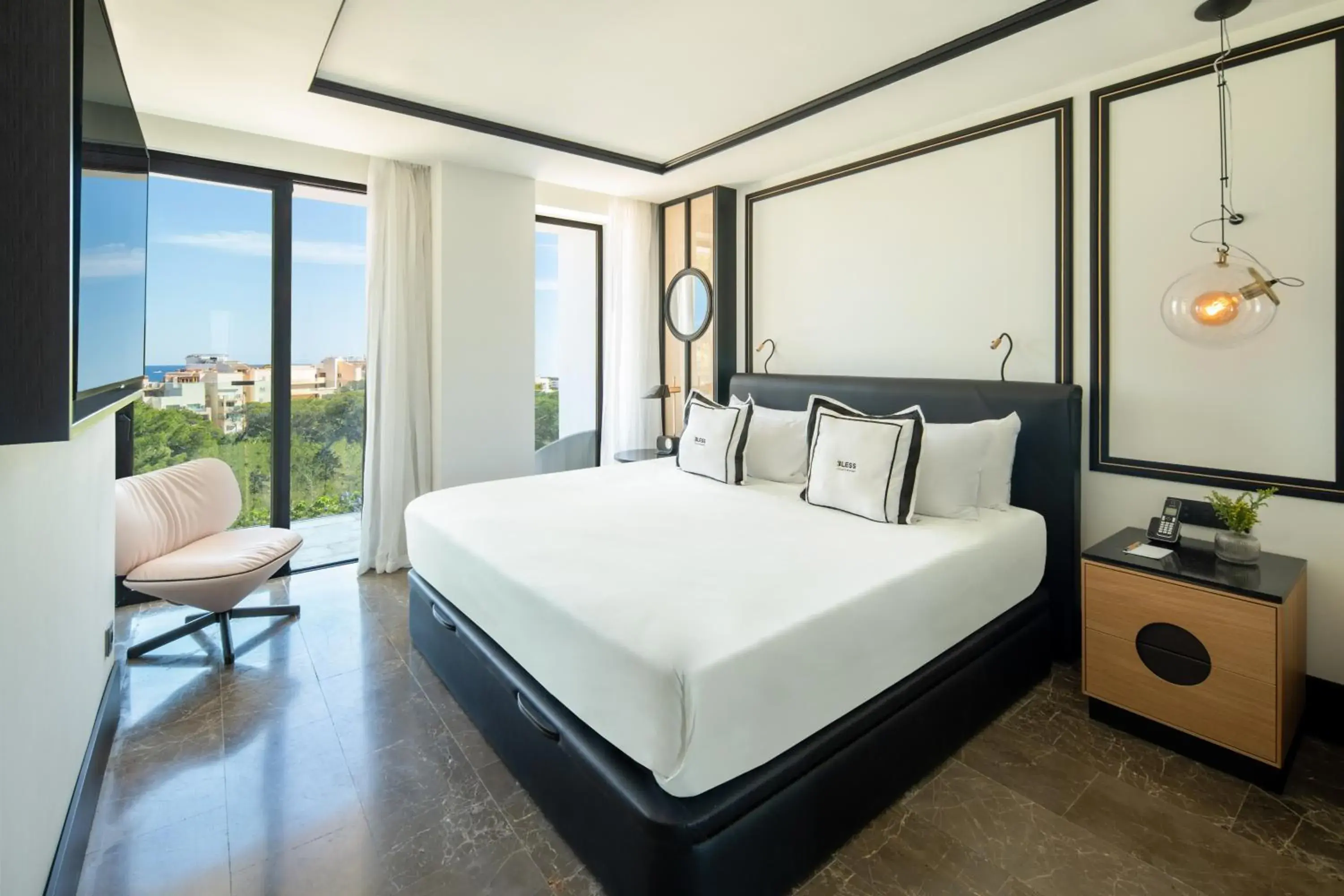 Deluxe Double Room with Sea View in BLESS Hotel Ibiza - The Leading Hotels of The World Deluxe Double Room with Sea View in BLESS Hotel Ibiza - The Leading Hotels of The World