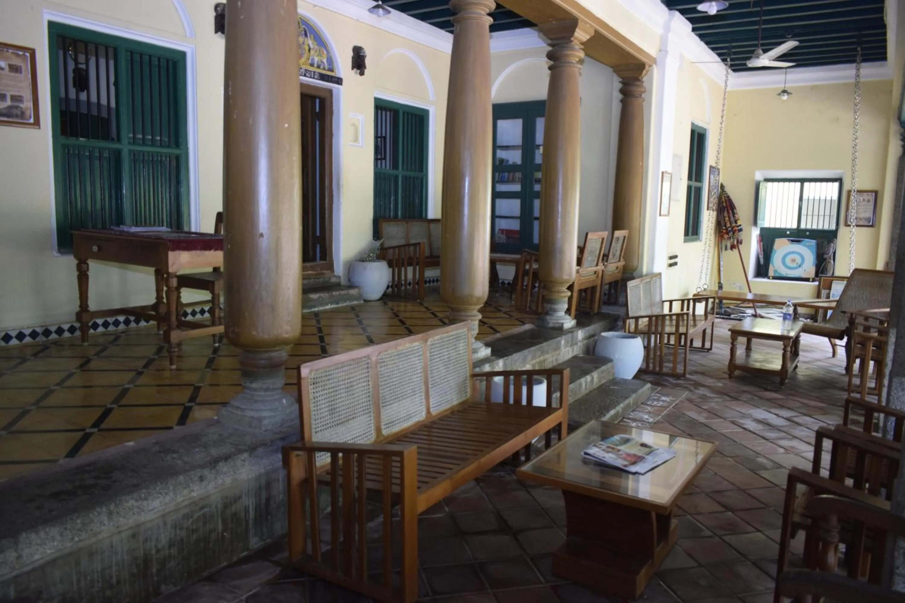 Seating area in Lakshmi Vilas