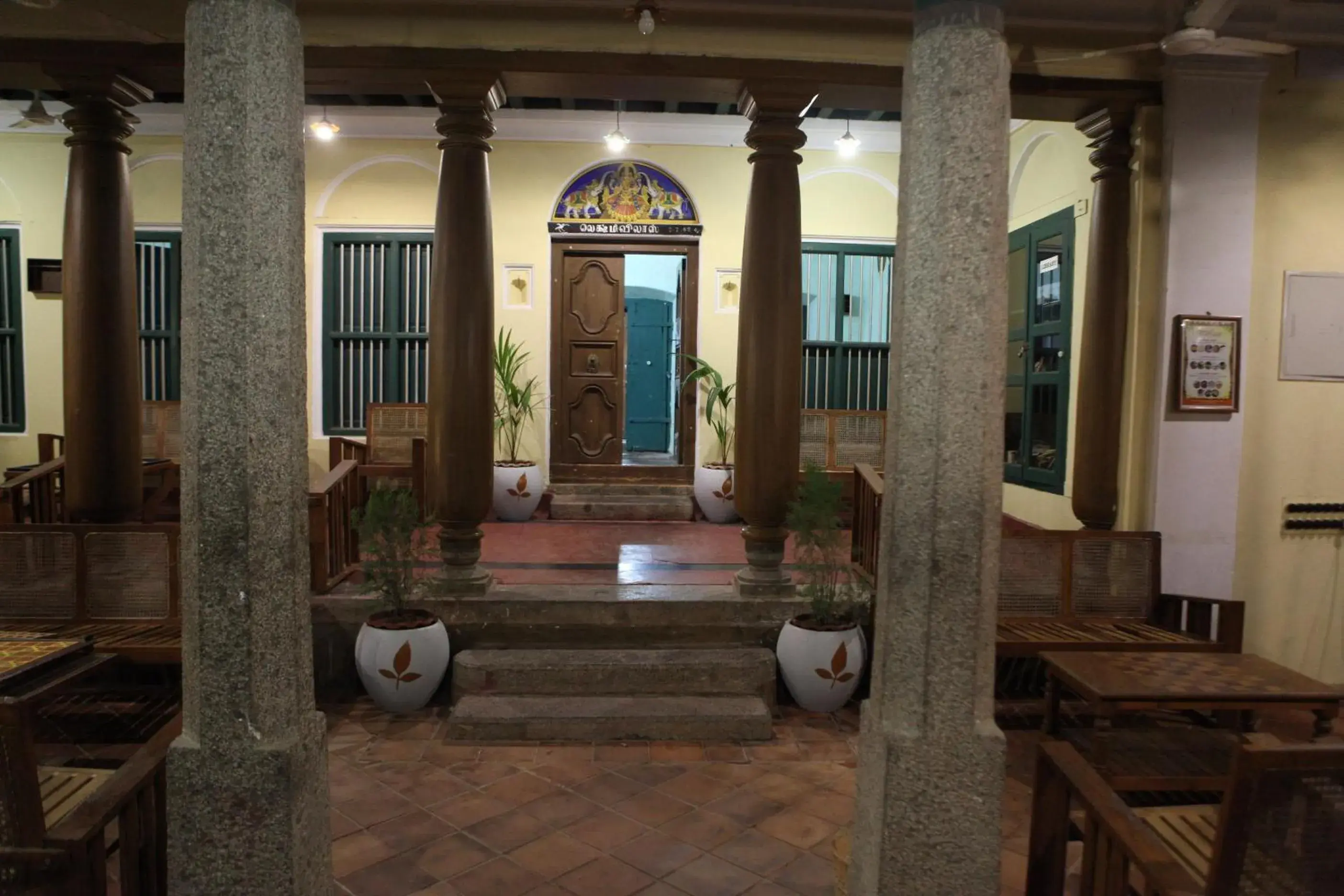 Facade/entrance in Lakshmi Vilas Facade/entrance in Lakshmi Vilas