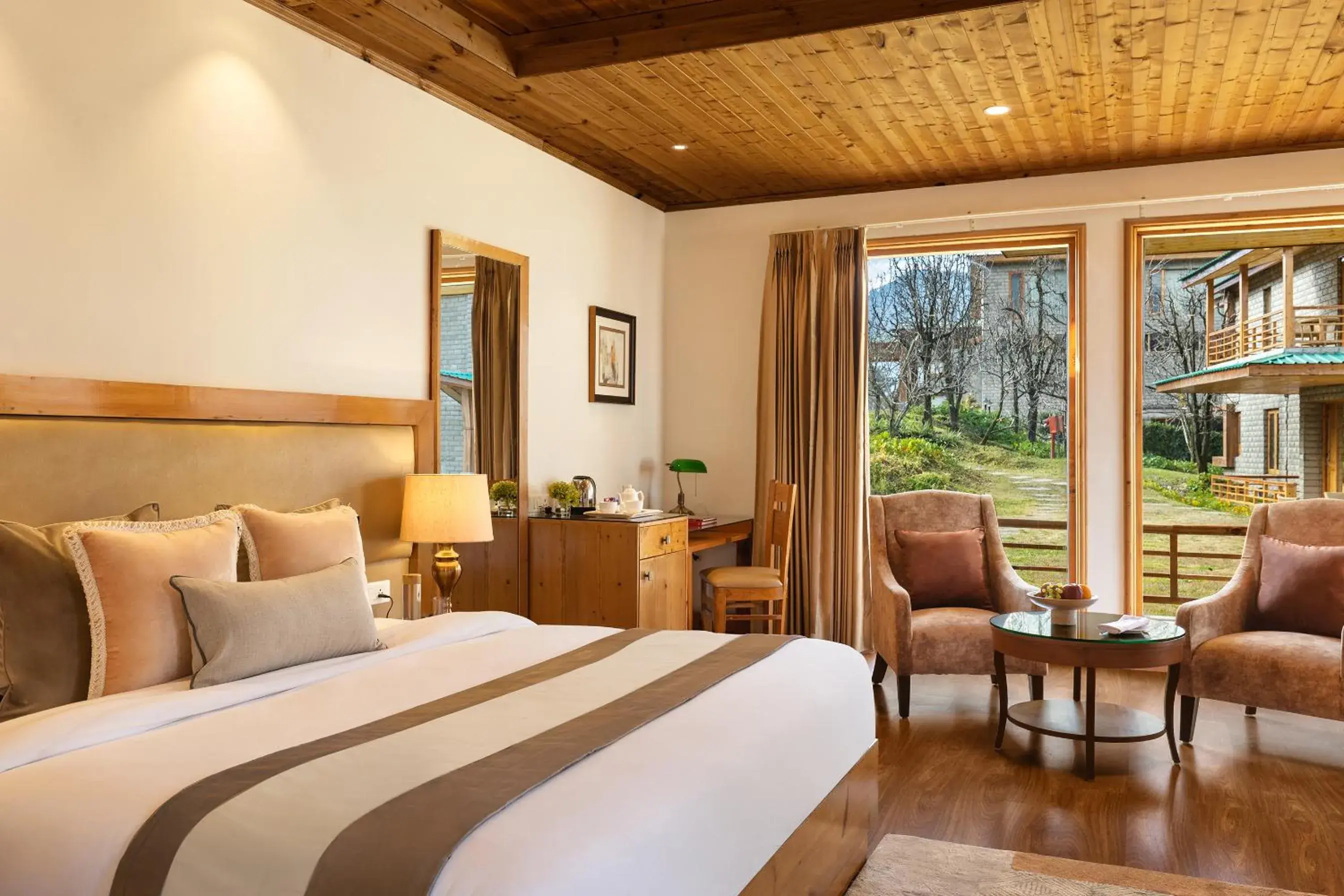 View (from property/room), Bed in Baragarh Resort & Spa, Manali- IHCL SeleQtions View (from property/room), Bed in Baragarh Resort & Spa, Manali- IHCL SeleQtions