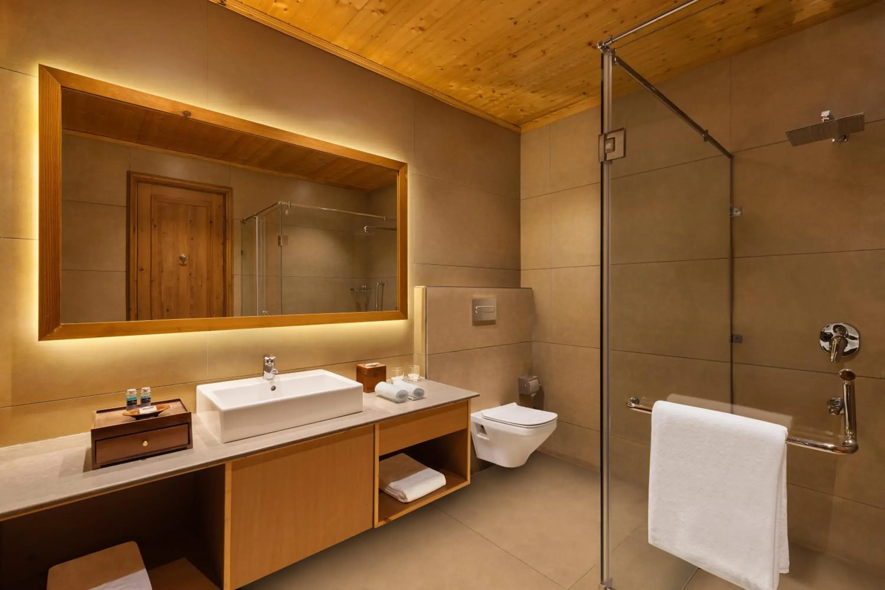 Bathroom in Baragarh Resort & Spa, Manali- IHCL SeleQtions Bathroom in Baragarh Resort & Spa, Manali- IHCL SeleQtions