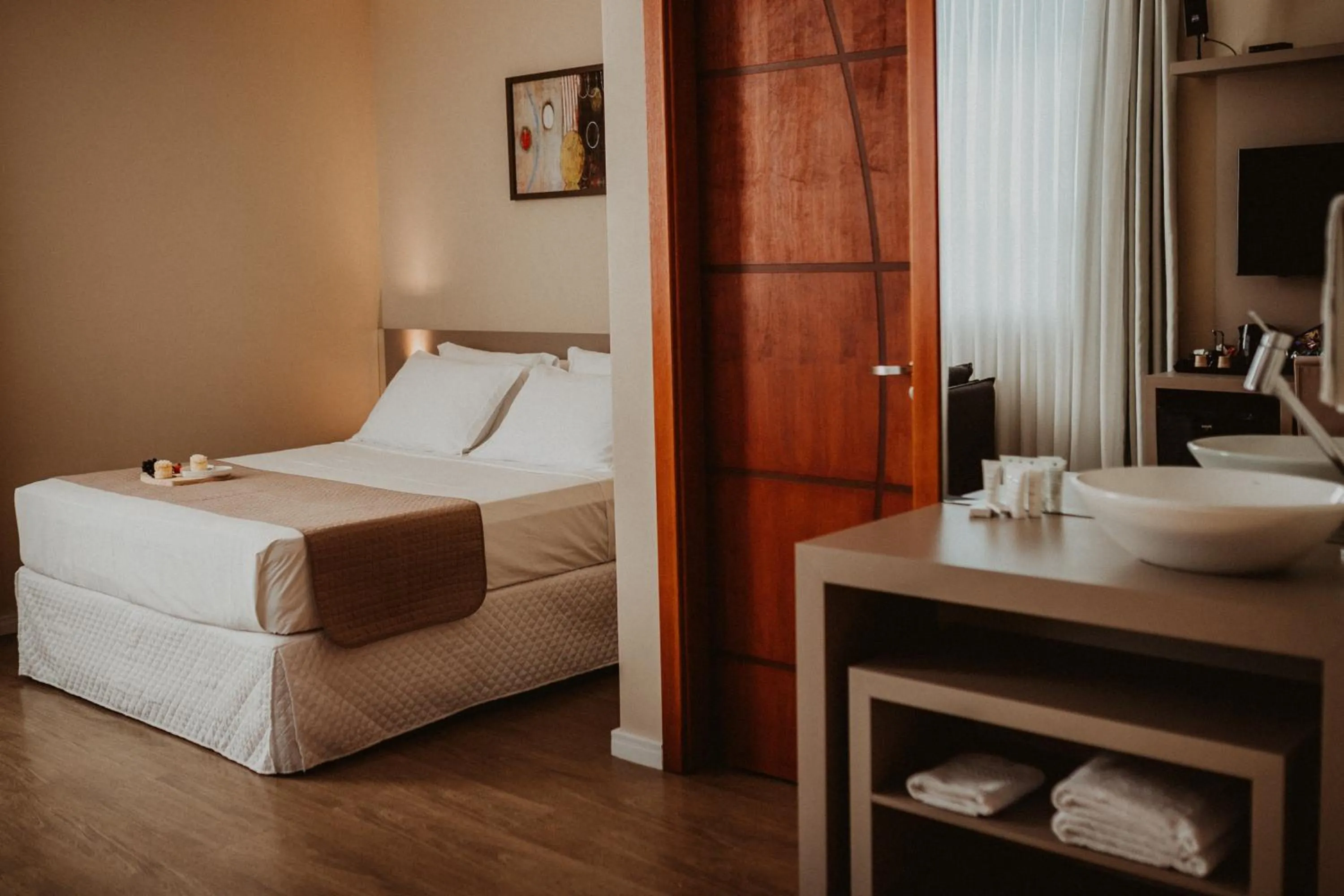 Bed in Pousada Molinha