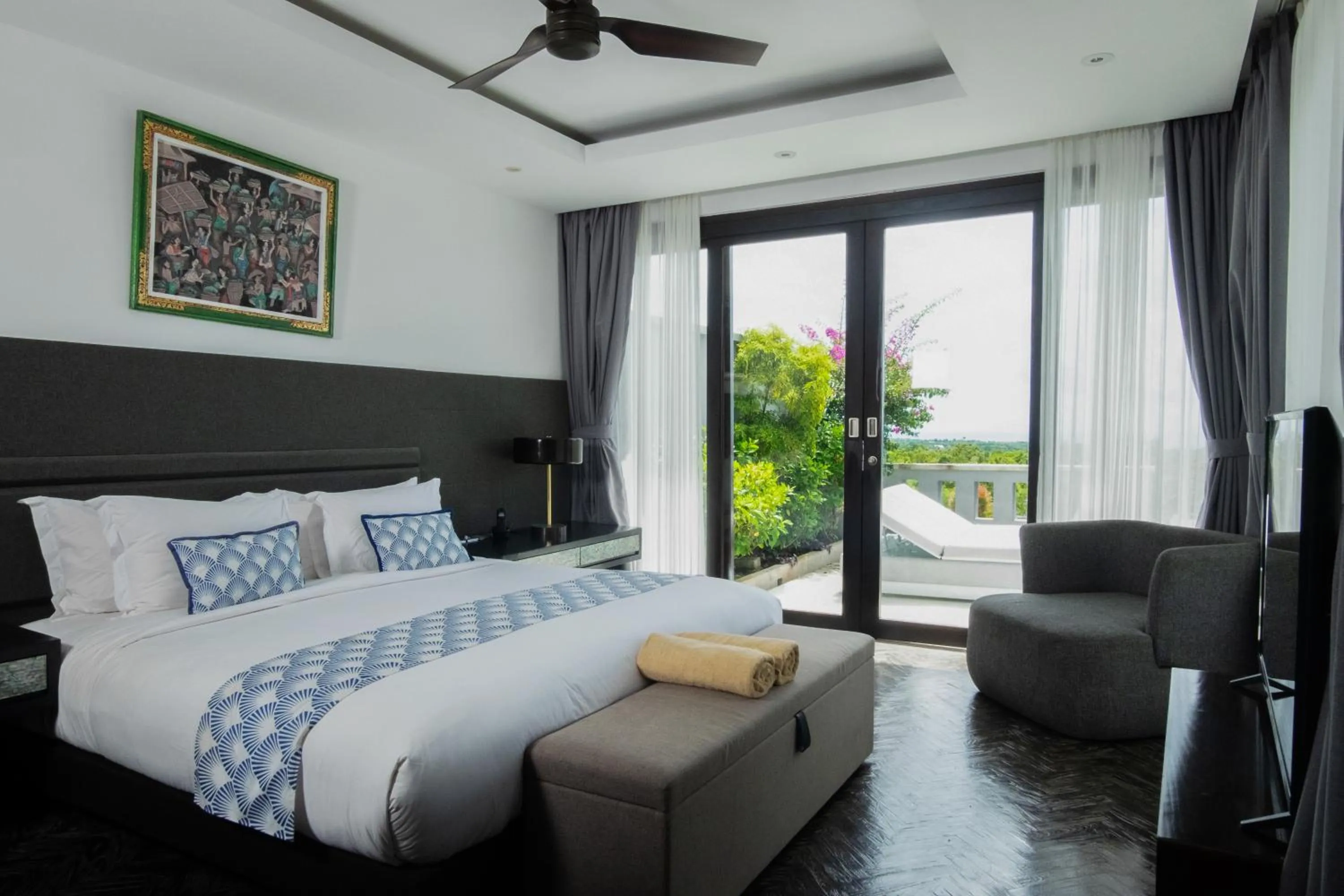 Bed in Prasana Villas by Arjani Resorts