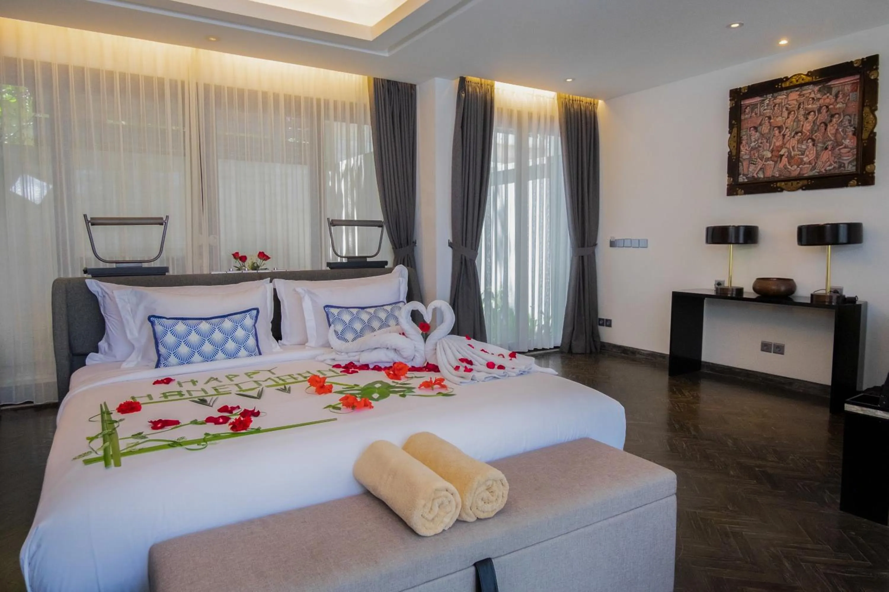 Bedroom, Bed in Prasana Villas by Arjani Resorts