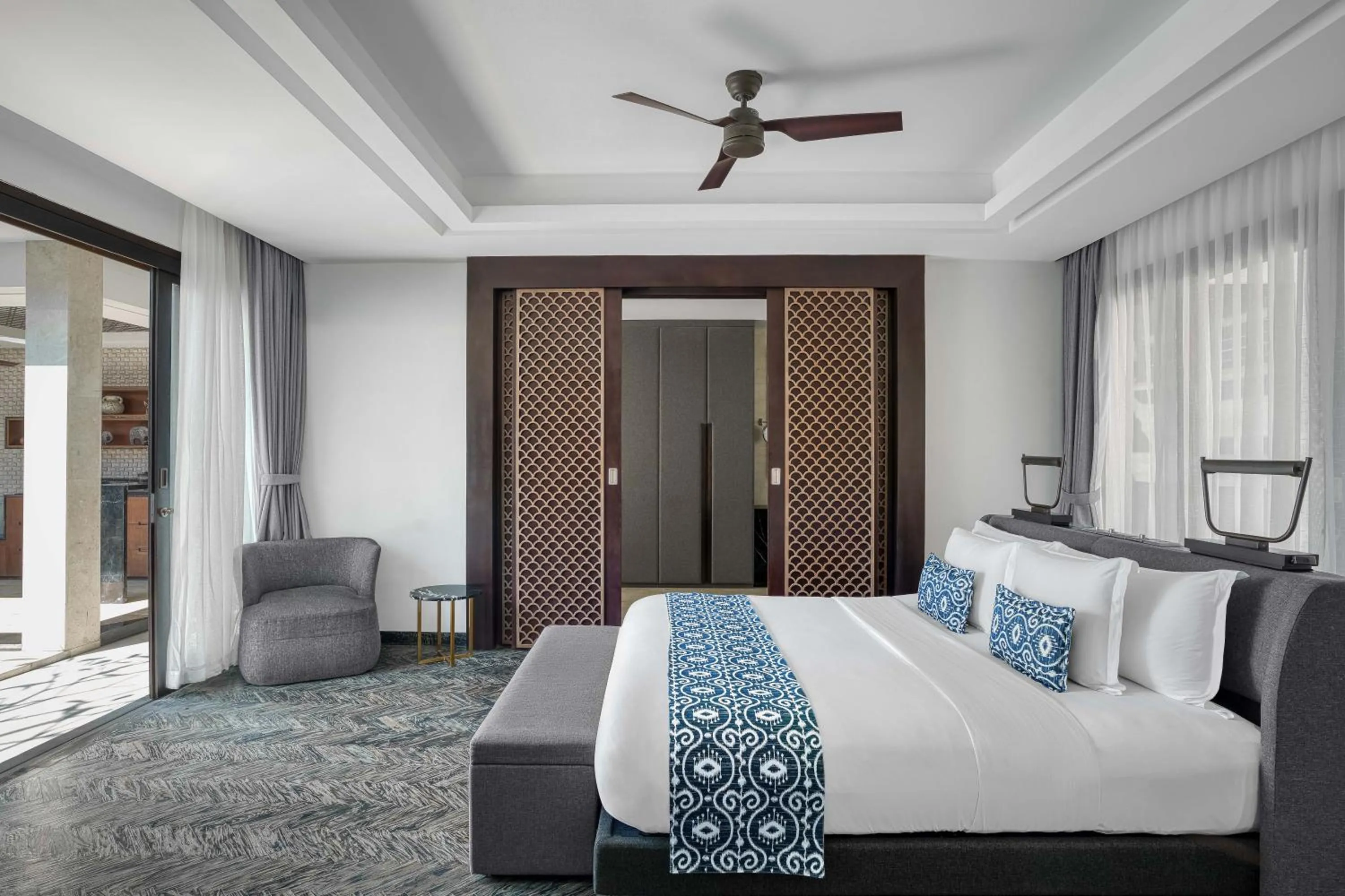 Bed in Prasana Villas by Arjani Resorts