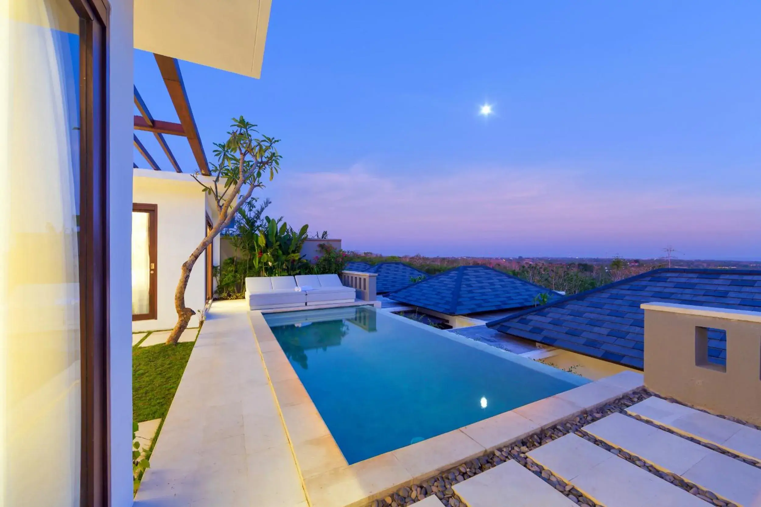 Pool view in Prasana Villas by Arjani Resorts Pool view in Prasana Villas by Arjani Resorts