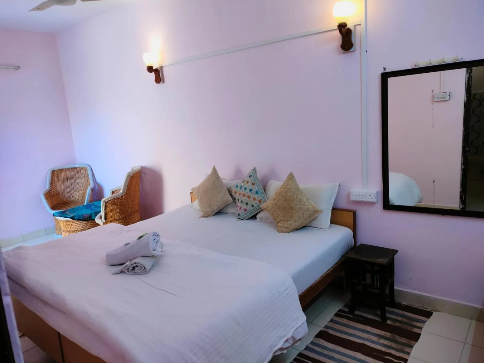 Bed in Shiva Guest House