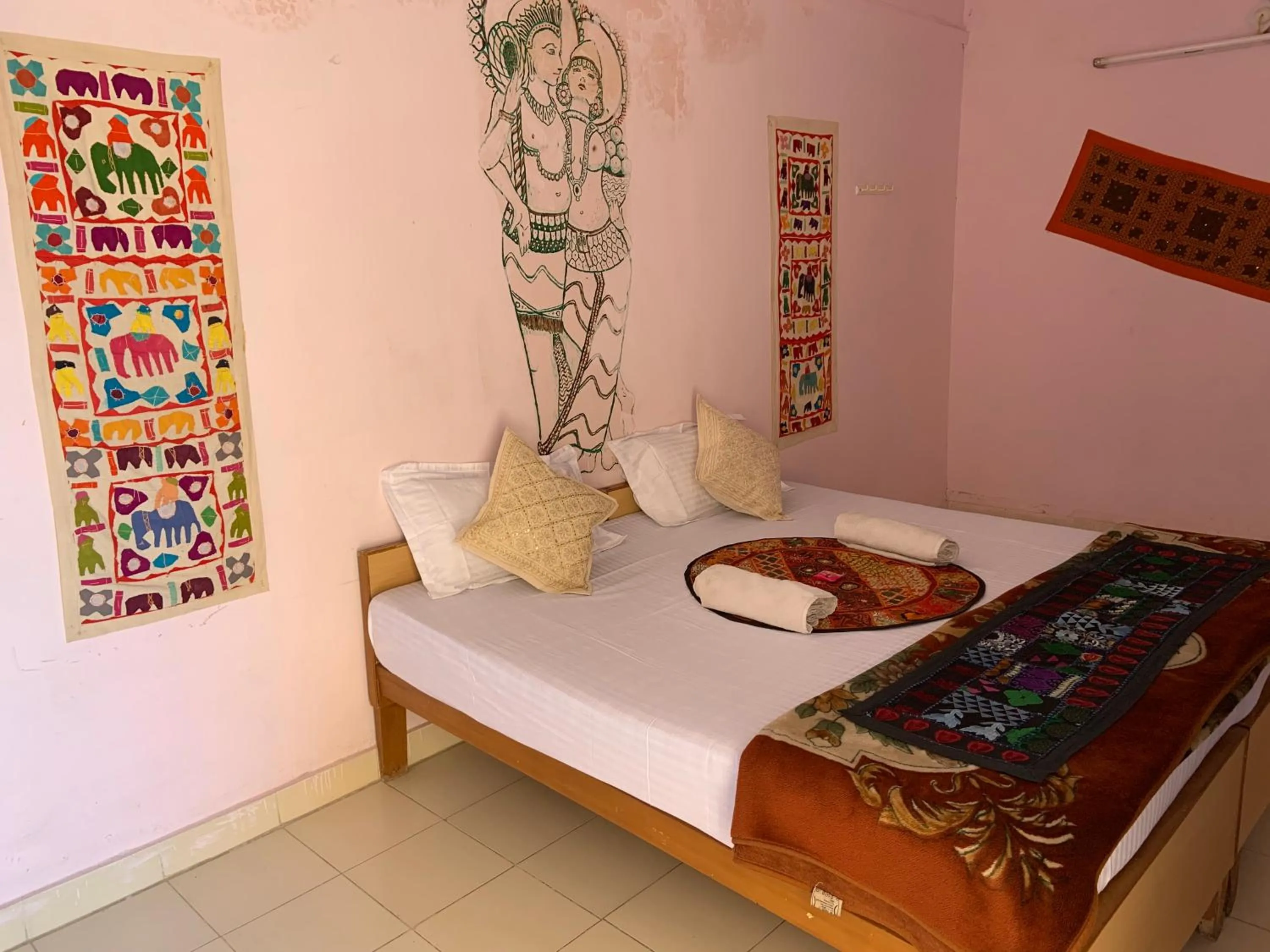 Bed in Shiva Guest House