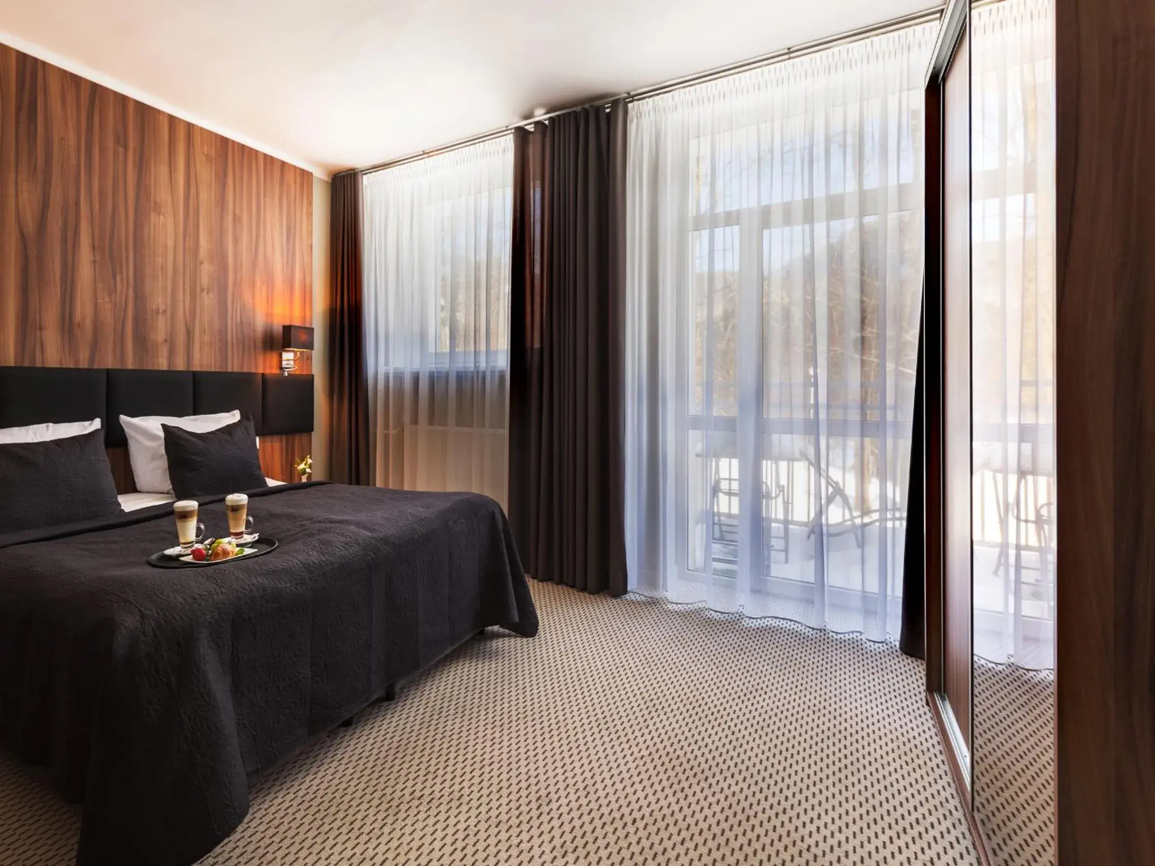 Balcony/Terrace, Bed in Diuna Beskidy Ustroń - dawny Kolejarz Balcony/Terrace, Bed in Diuna Beskidy Ustroń - dawny Kolejarz