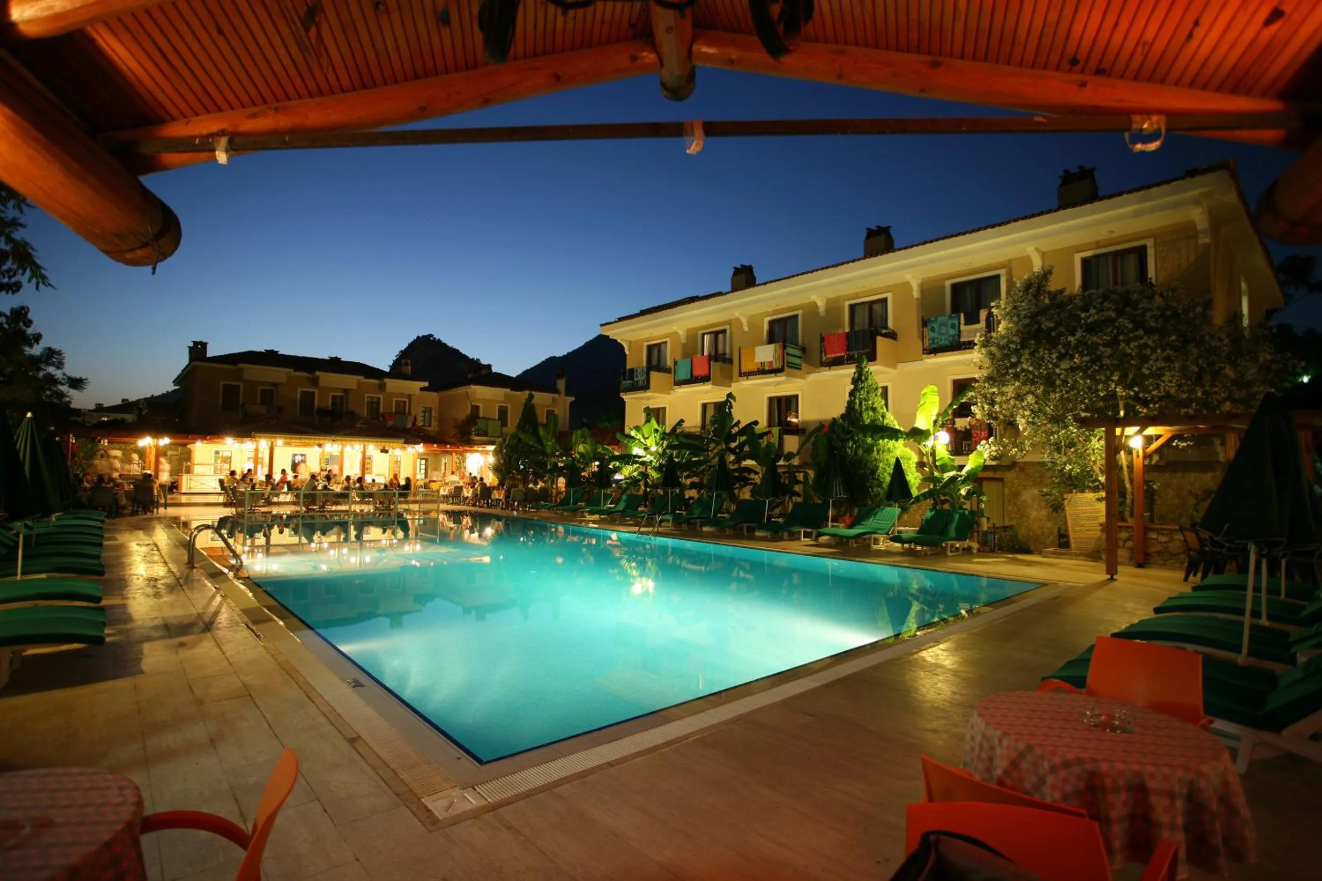Pool view in Perdikia Beach