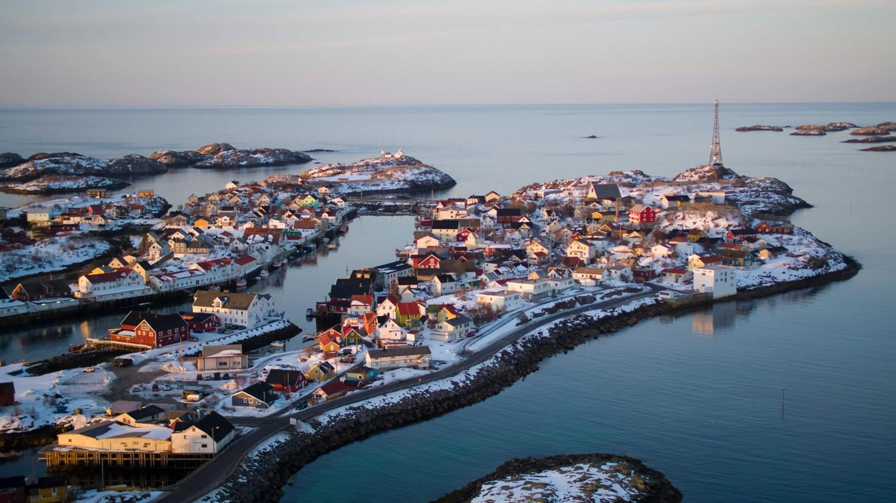 Bird's eye view in Henningsvær Guesthouse