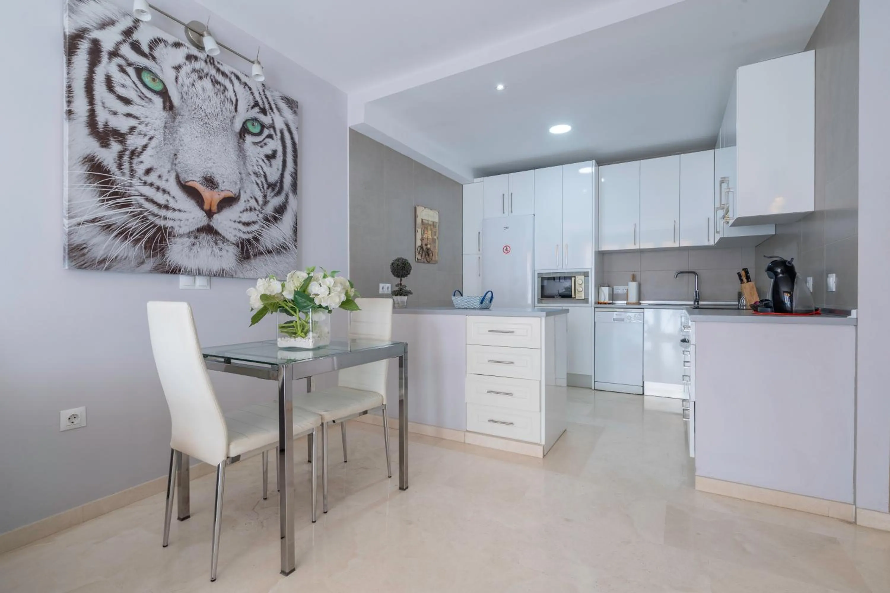 Kitchen or kitchenette in Apartamentos Castillo by Sur Suites