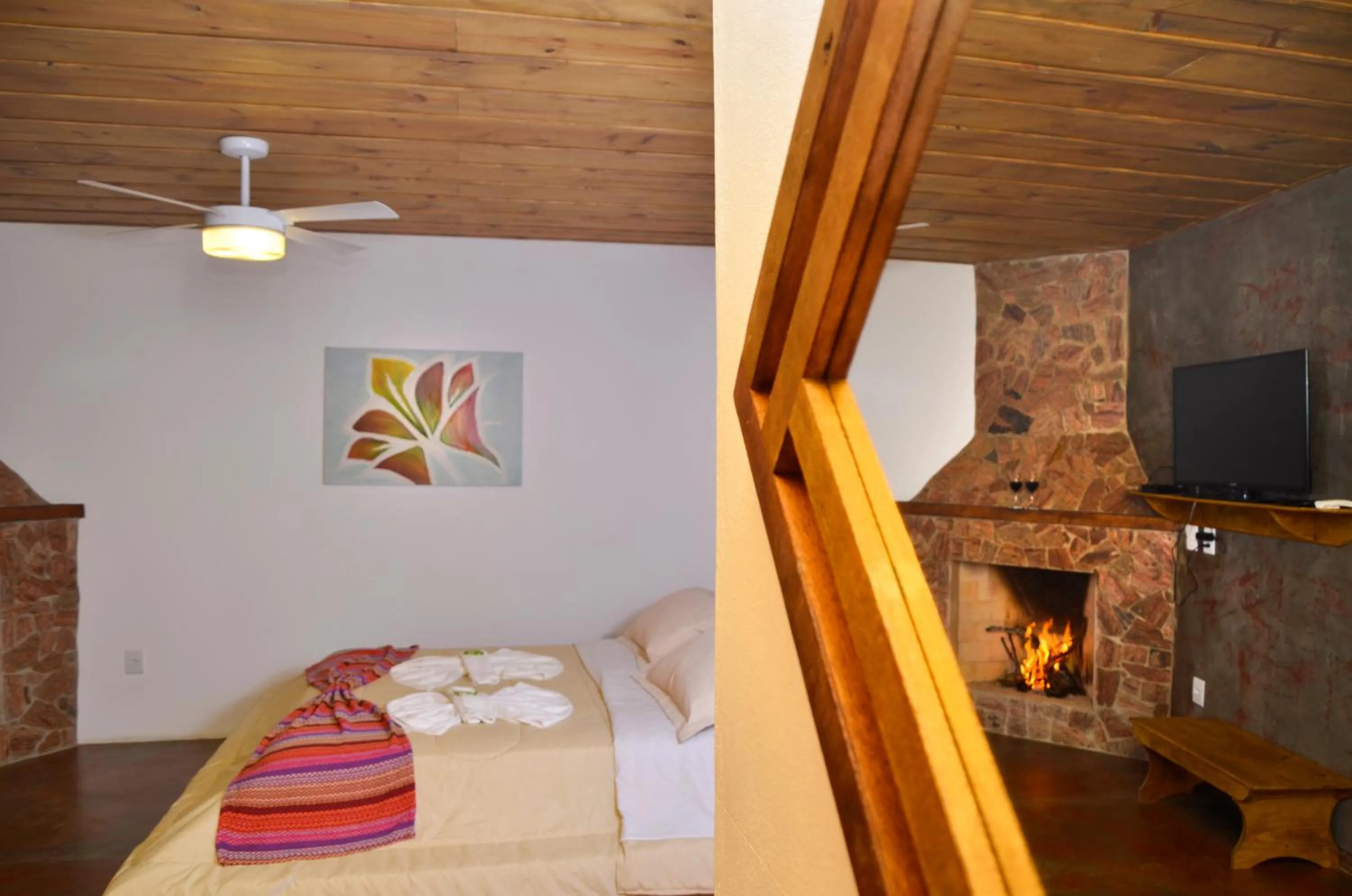 Decorative detail, Bed in Pousada Silvestre