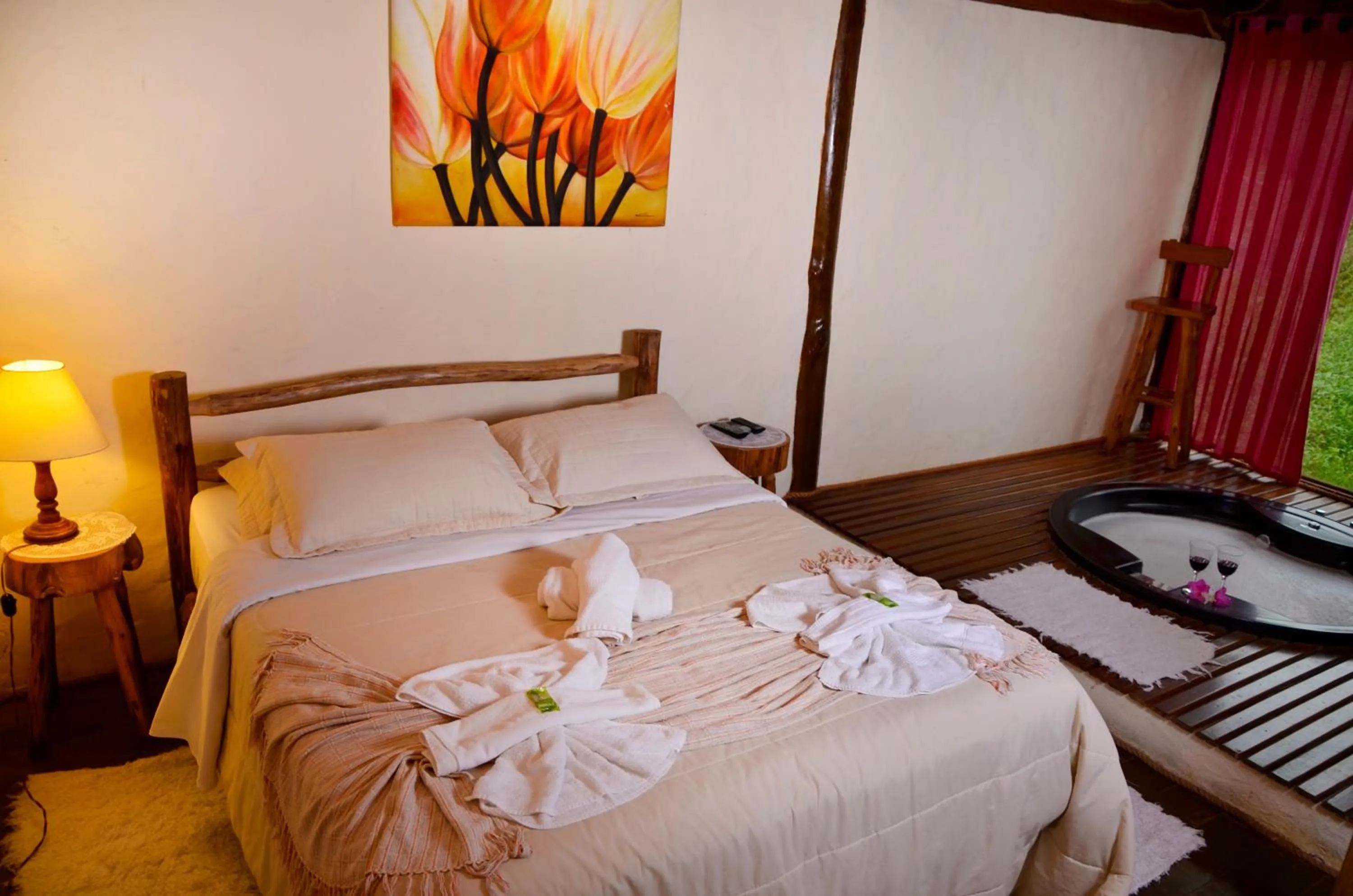 Bed in Pousada Silvestre