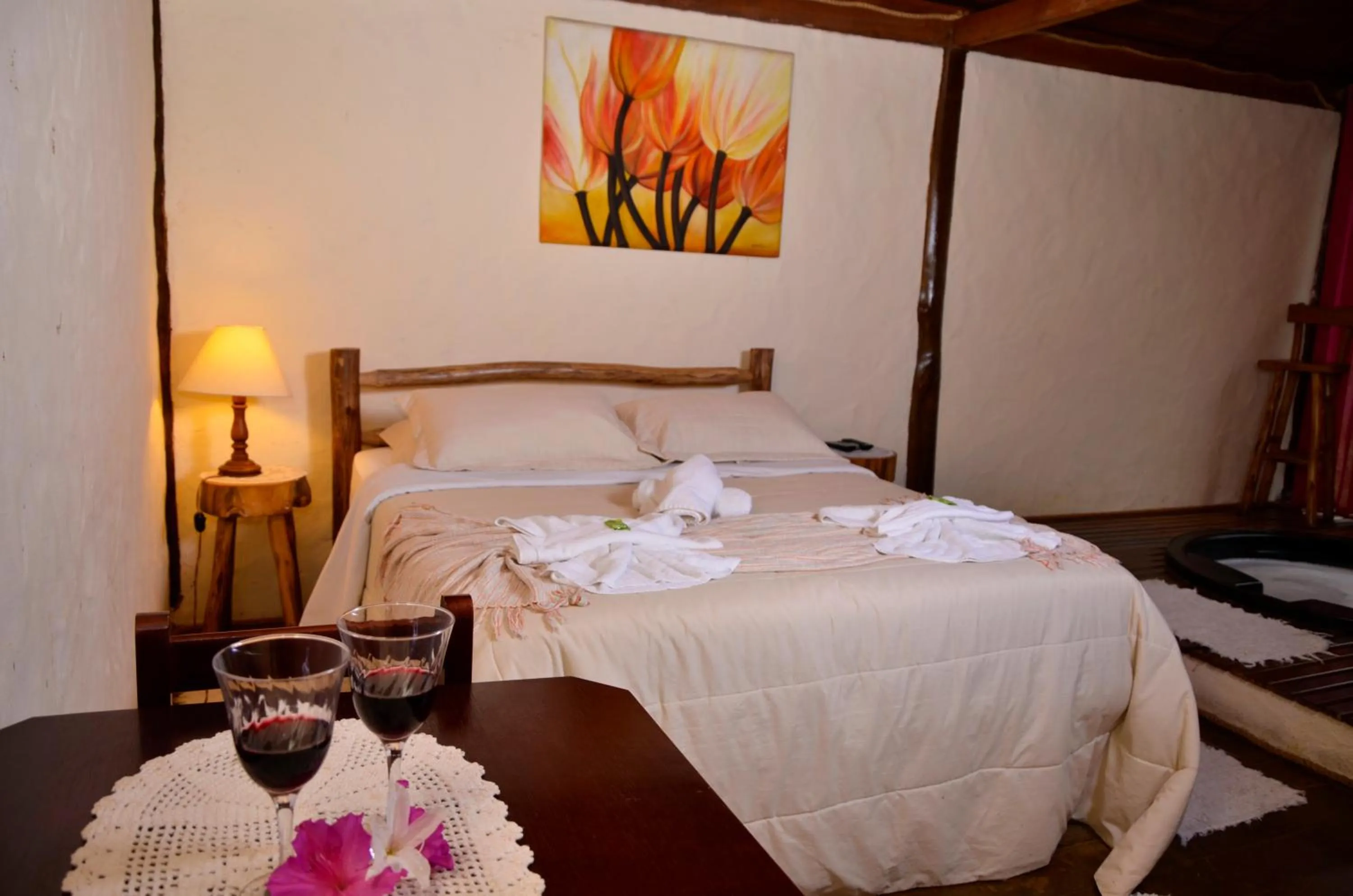 Bed in Pousada Silvestre