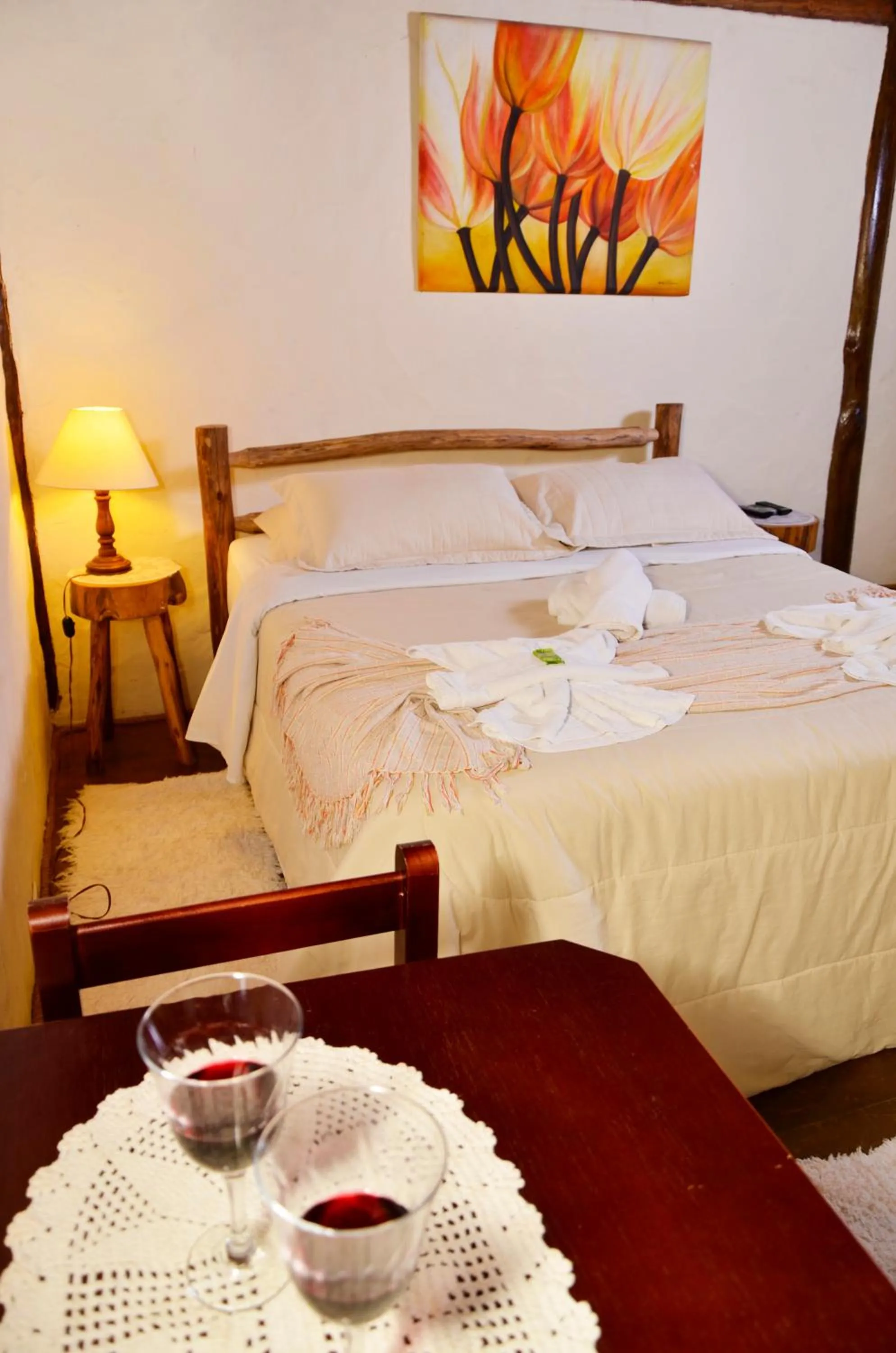 Bed in Pousada Silvestre