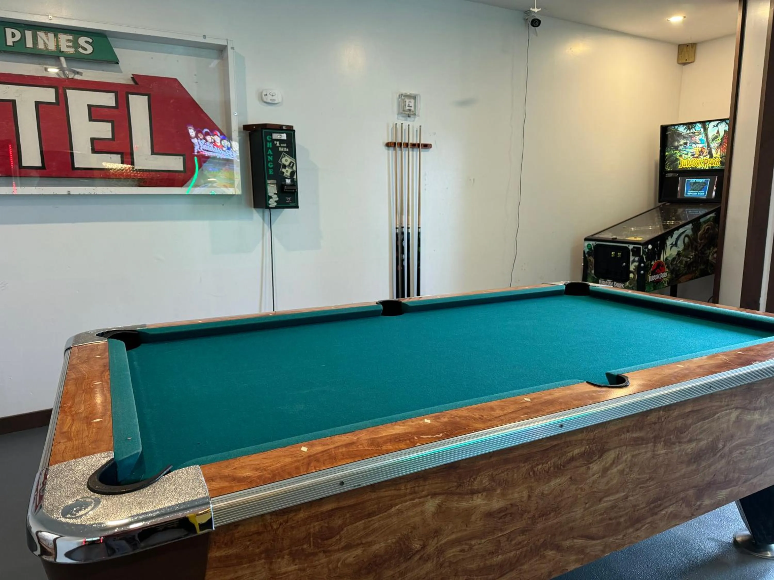 Game Room in Lake 'N Pines Motel