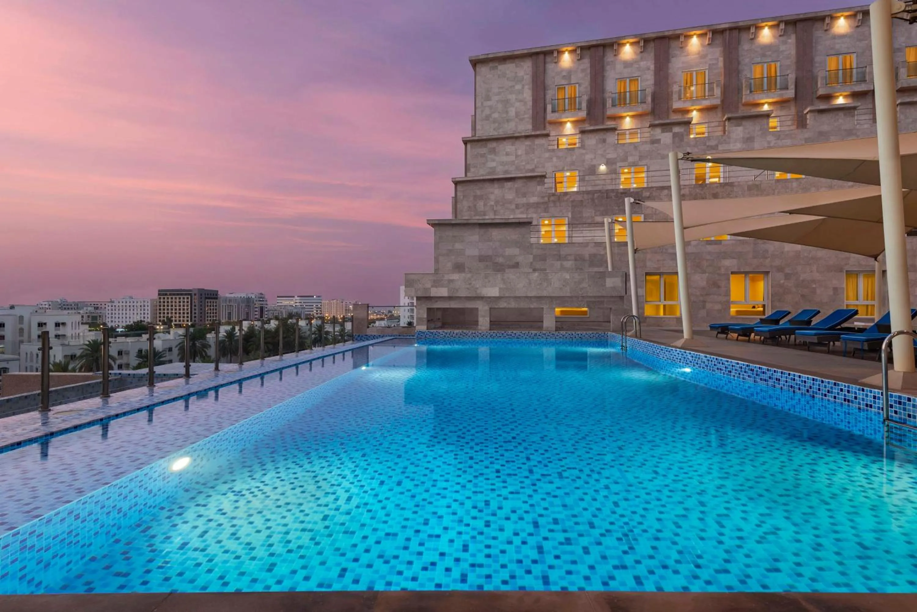 Pool view in Levatio Suites Muscat, a member of Radisson Individuals