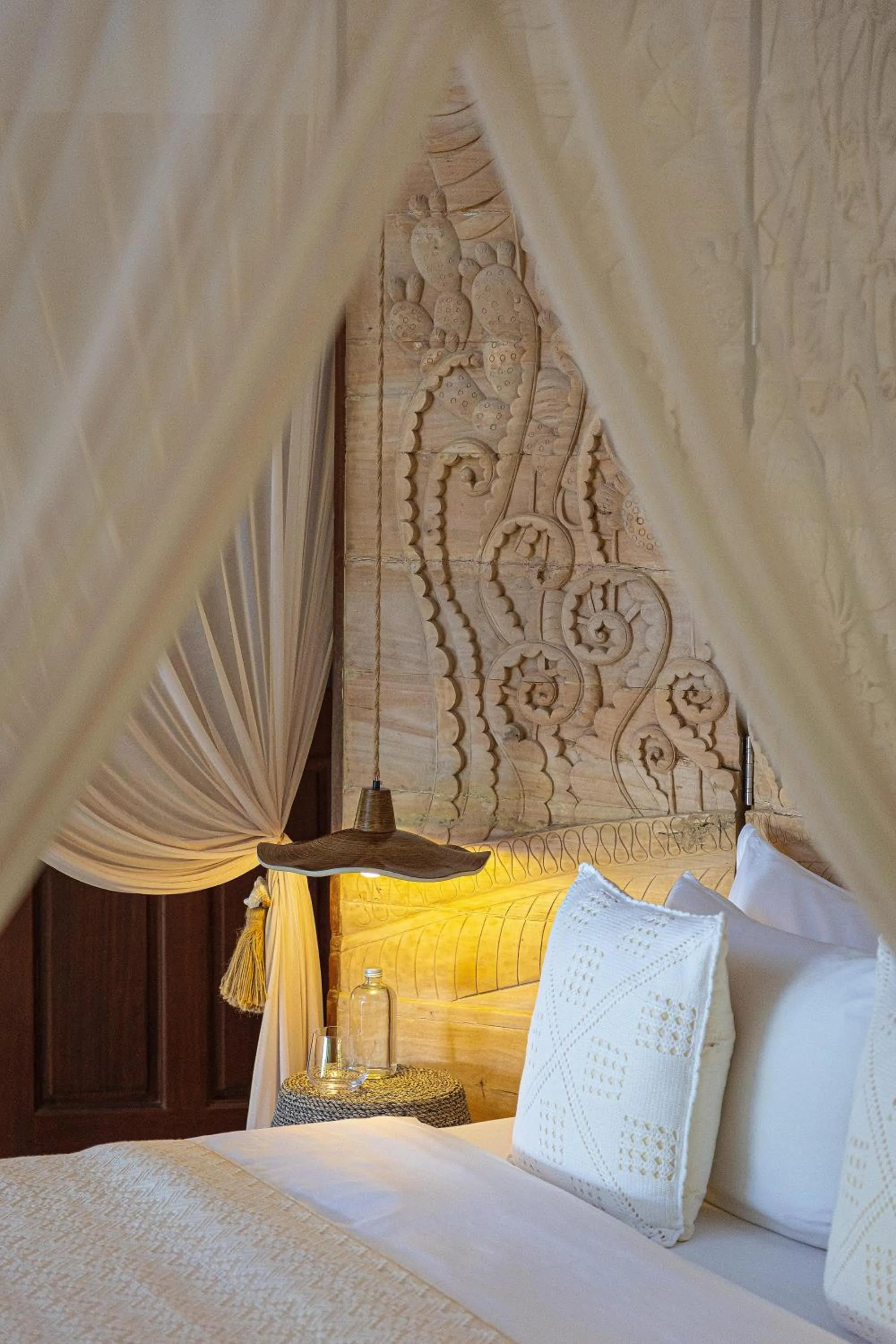 Bed in Nay Palad Hideaway - All Inclusive Stay