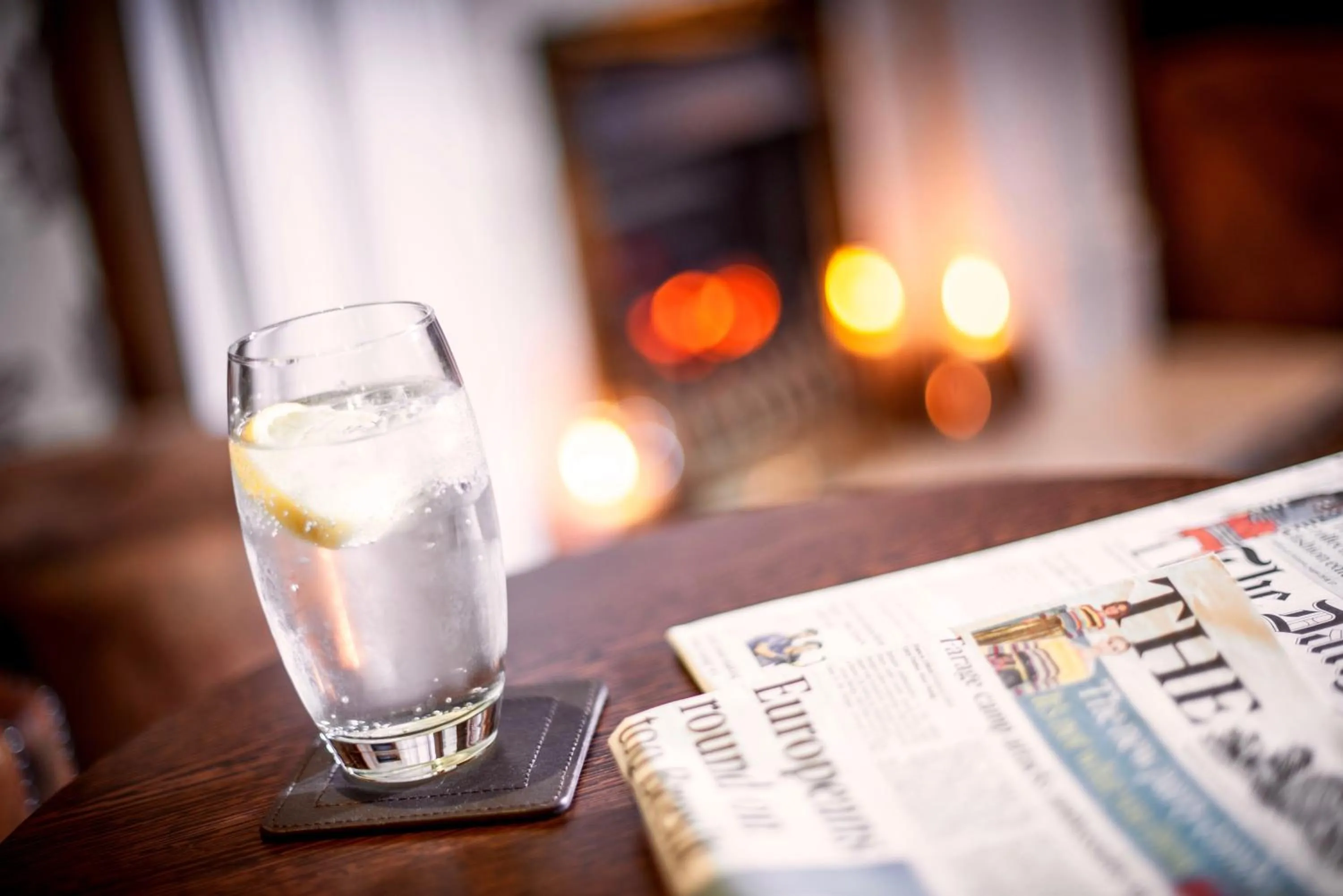Communal lounge/ TV room in York House Hotel