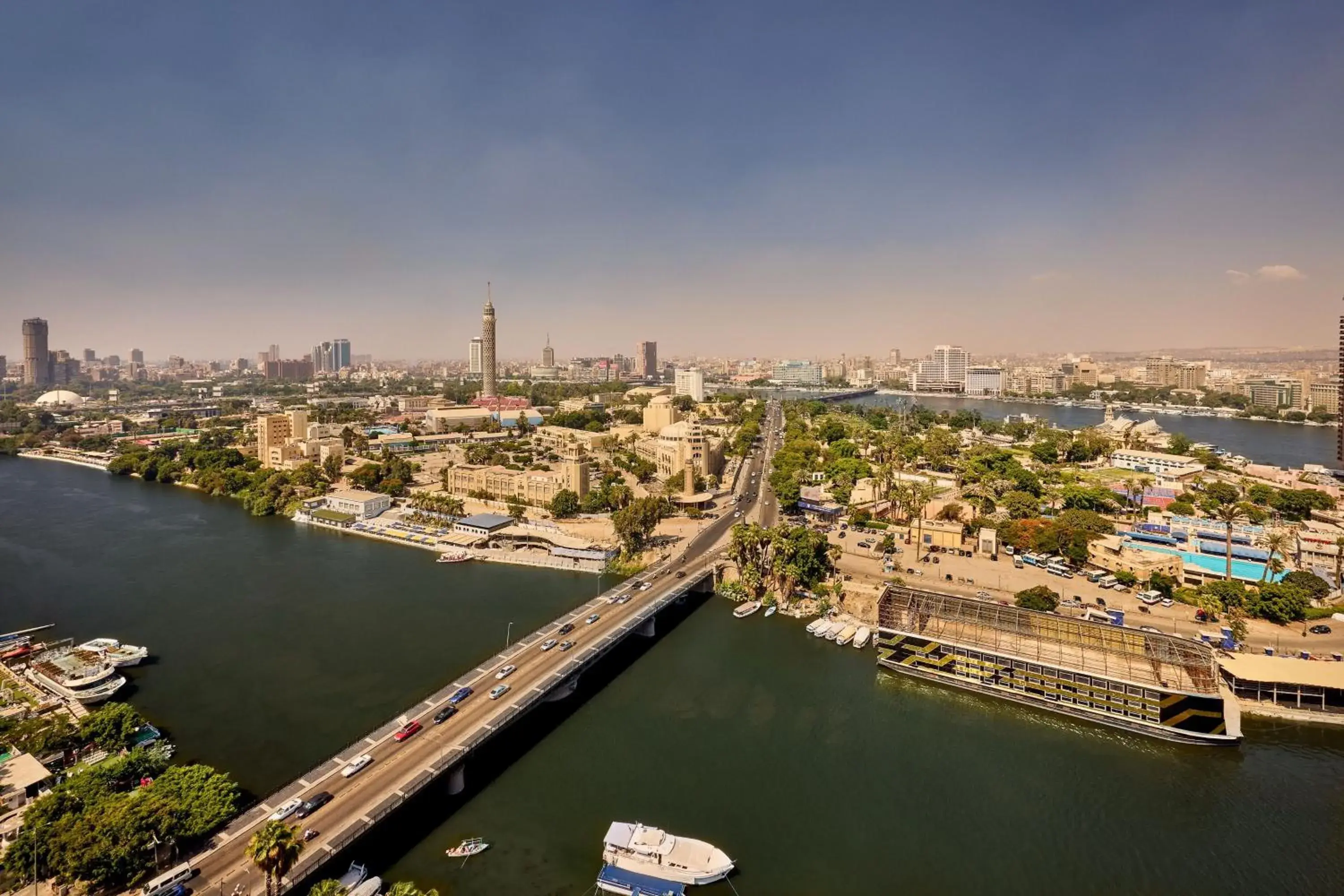 Panoramic Nile, Club lounge access, 1 King, Riverfront, Balcony in Sheraton Cairo Hotel & Casino Panoramic Nile, Club lounge access, 1 King, Riverfront, Balcony in Sheraton Cairo Hotel & Casino
