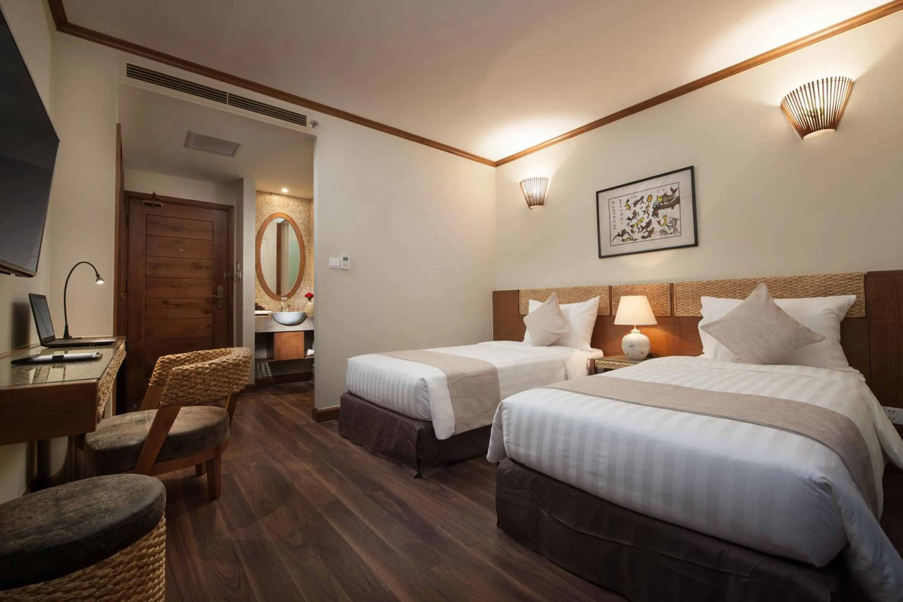 Bed in MK Premier Boutique Hotel