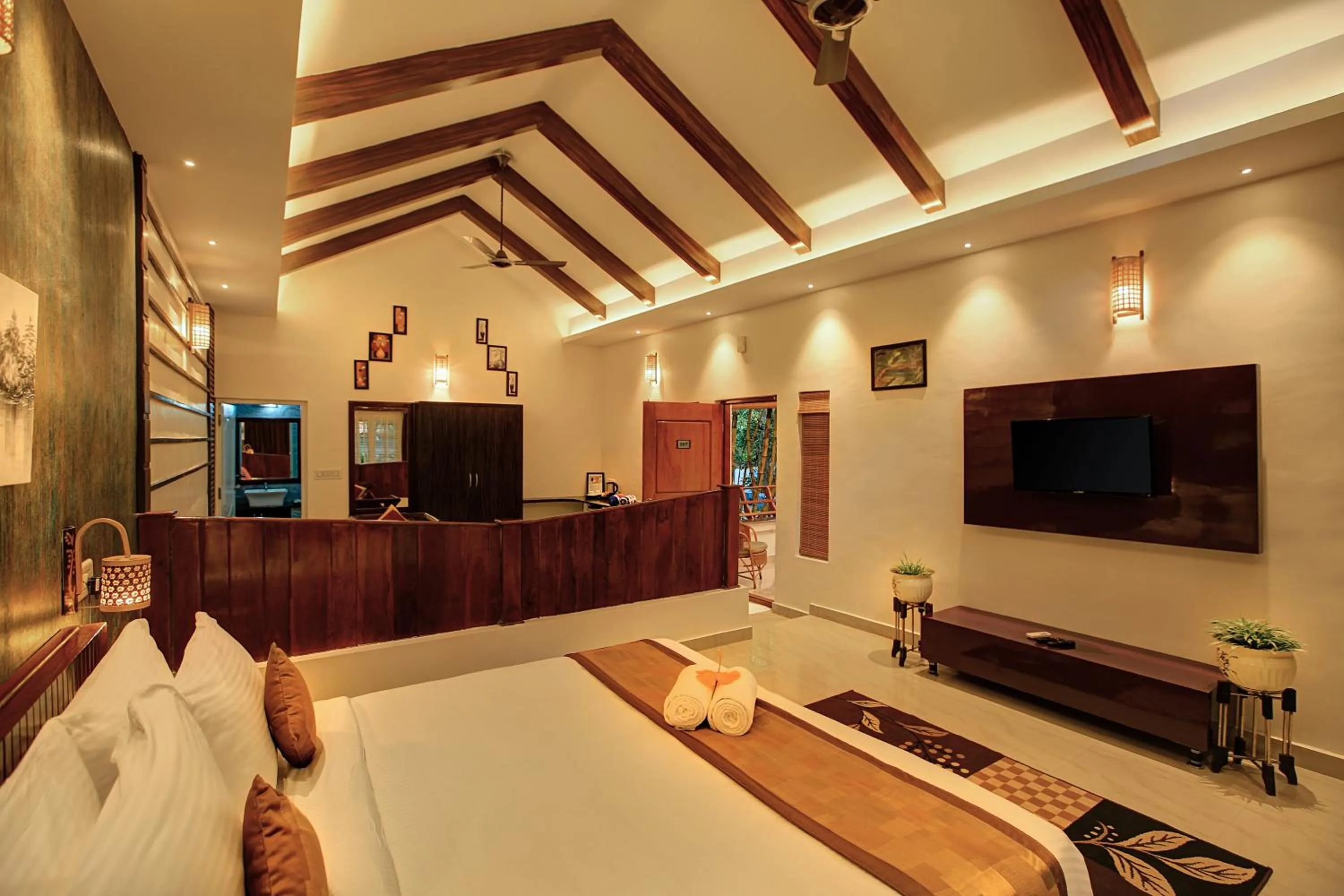 View (from property/room), Bed in Gokulam Grand Resort & Spa, Coorg