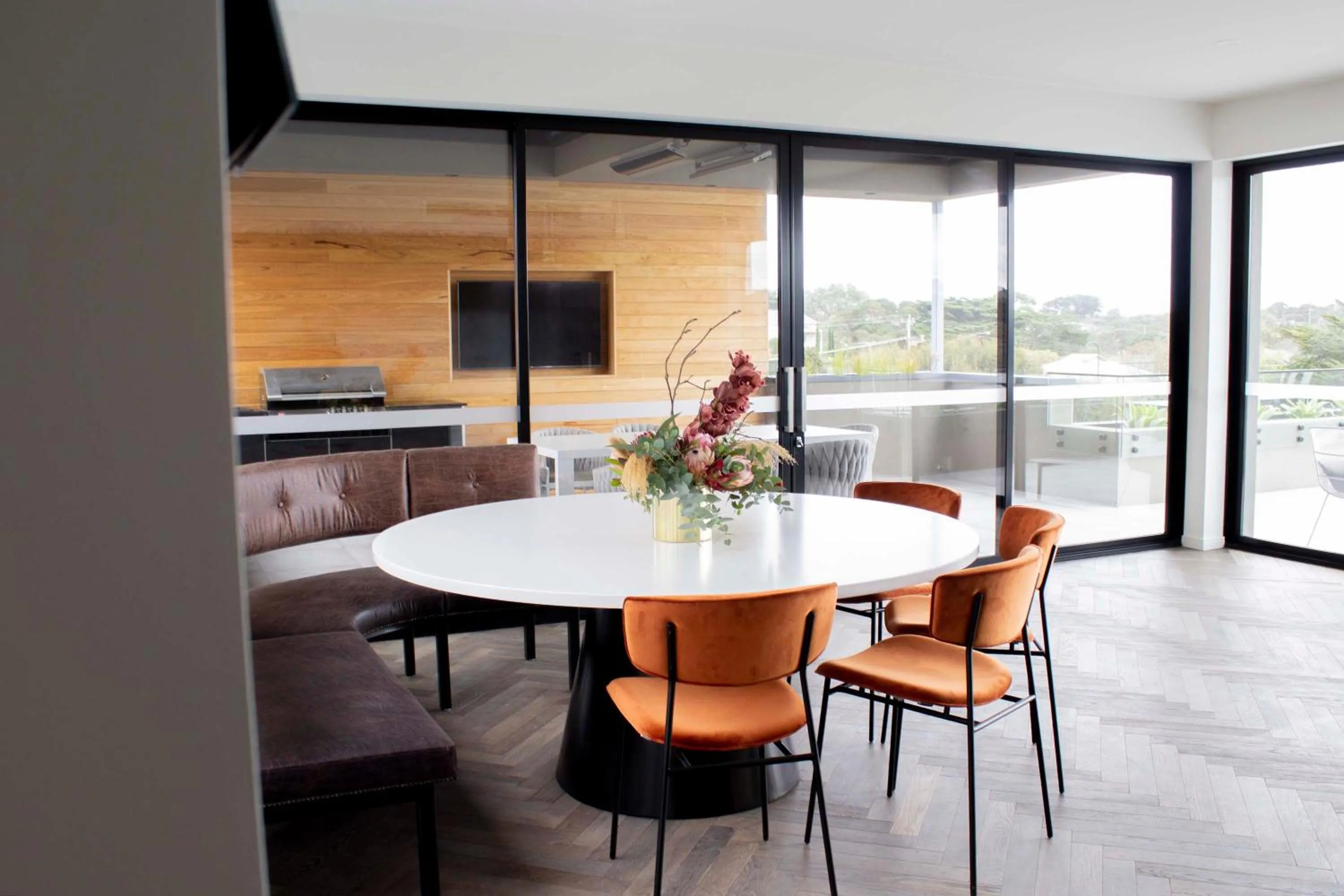 Dining area in Carmel at Sorrento