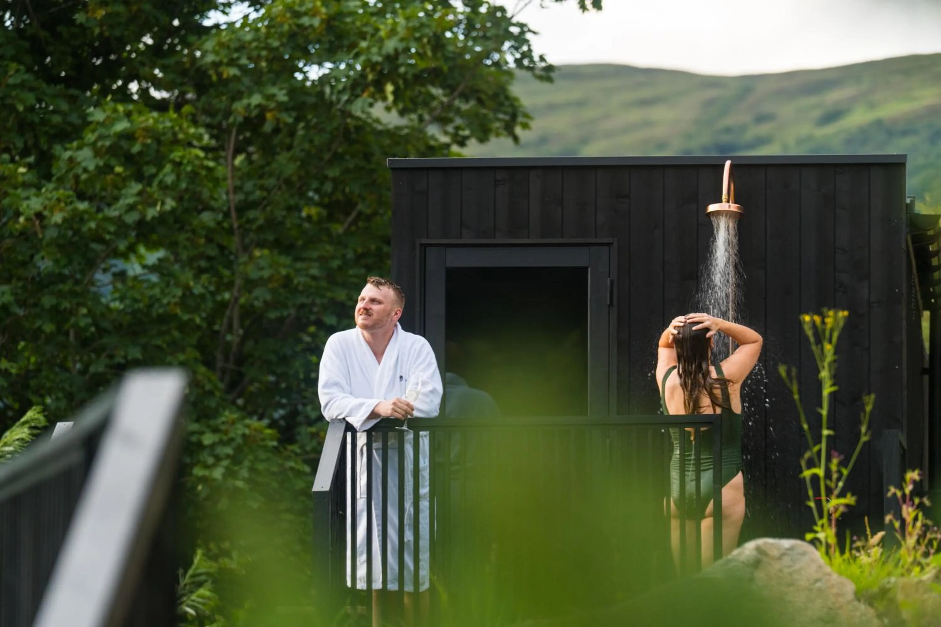 Sauna in RiverBeds - Luxury Wee Lodges with Hot Tubs