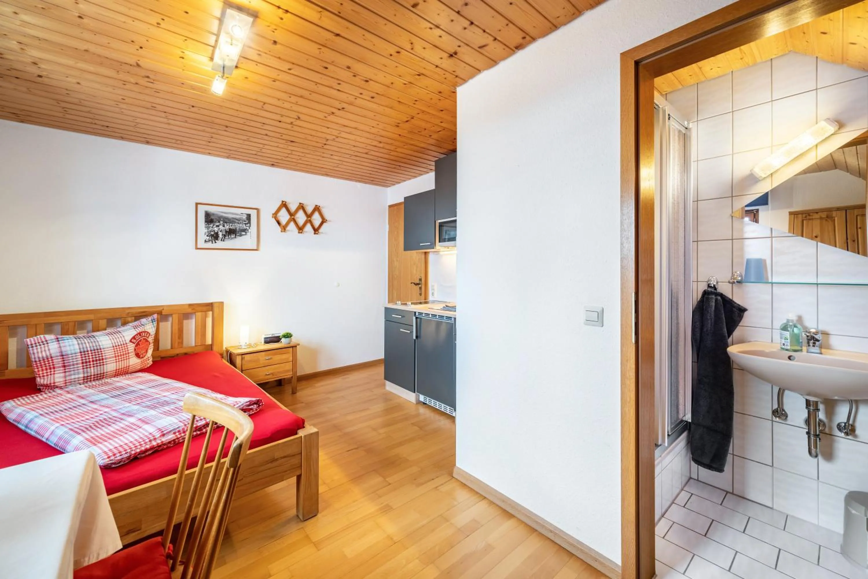 Living room, Bed in Haus Schöneck